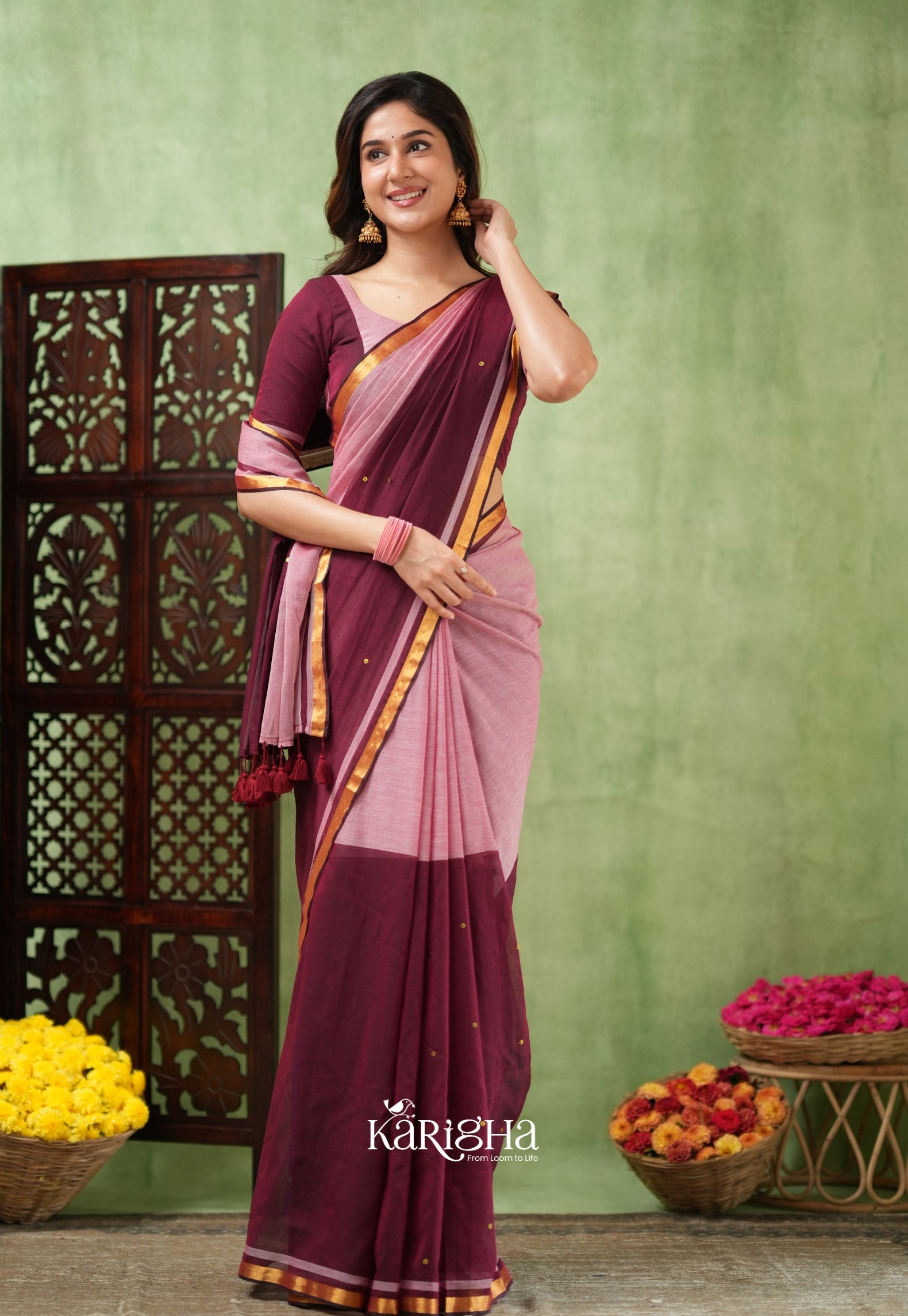 Royal Edge – Mul Cotton Saree with Luxe Border Detail