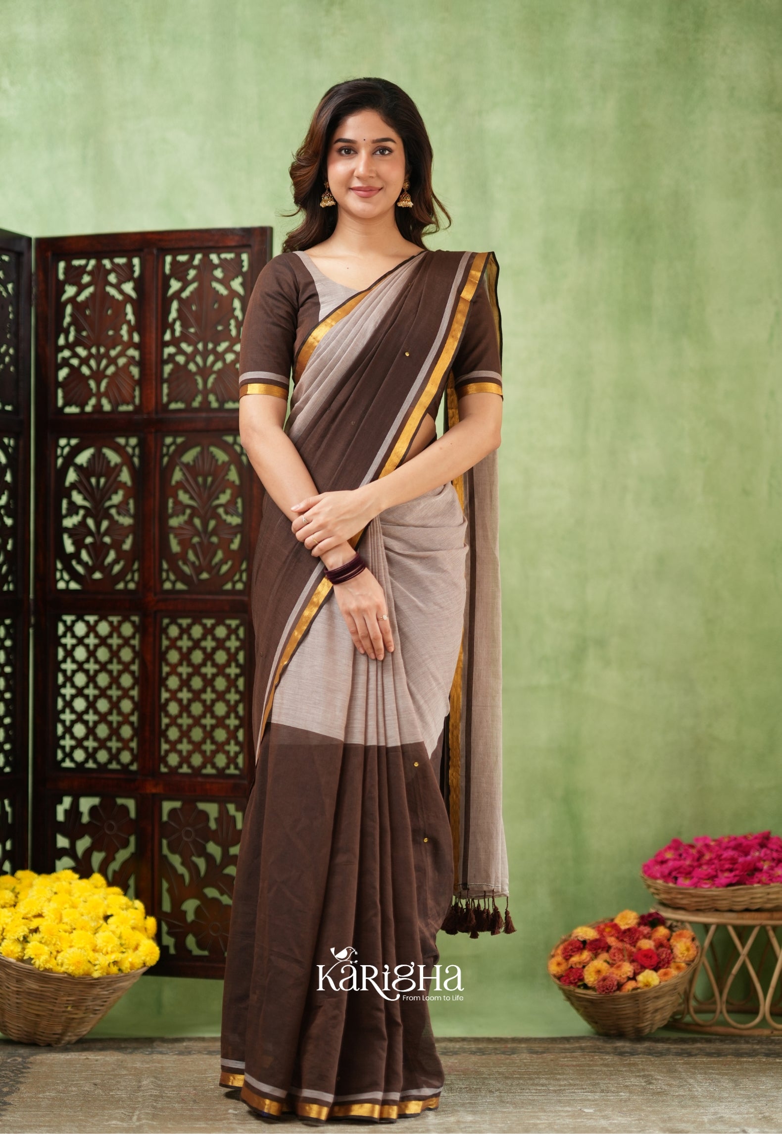 Royal Edge – Mul Cotton Saree with Luxe Border Detail