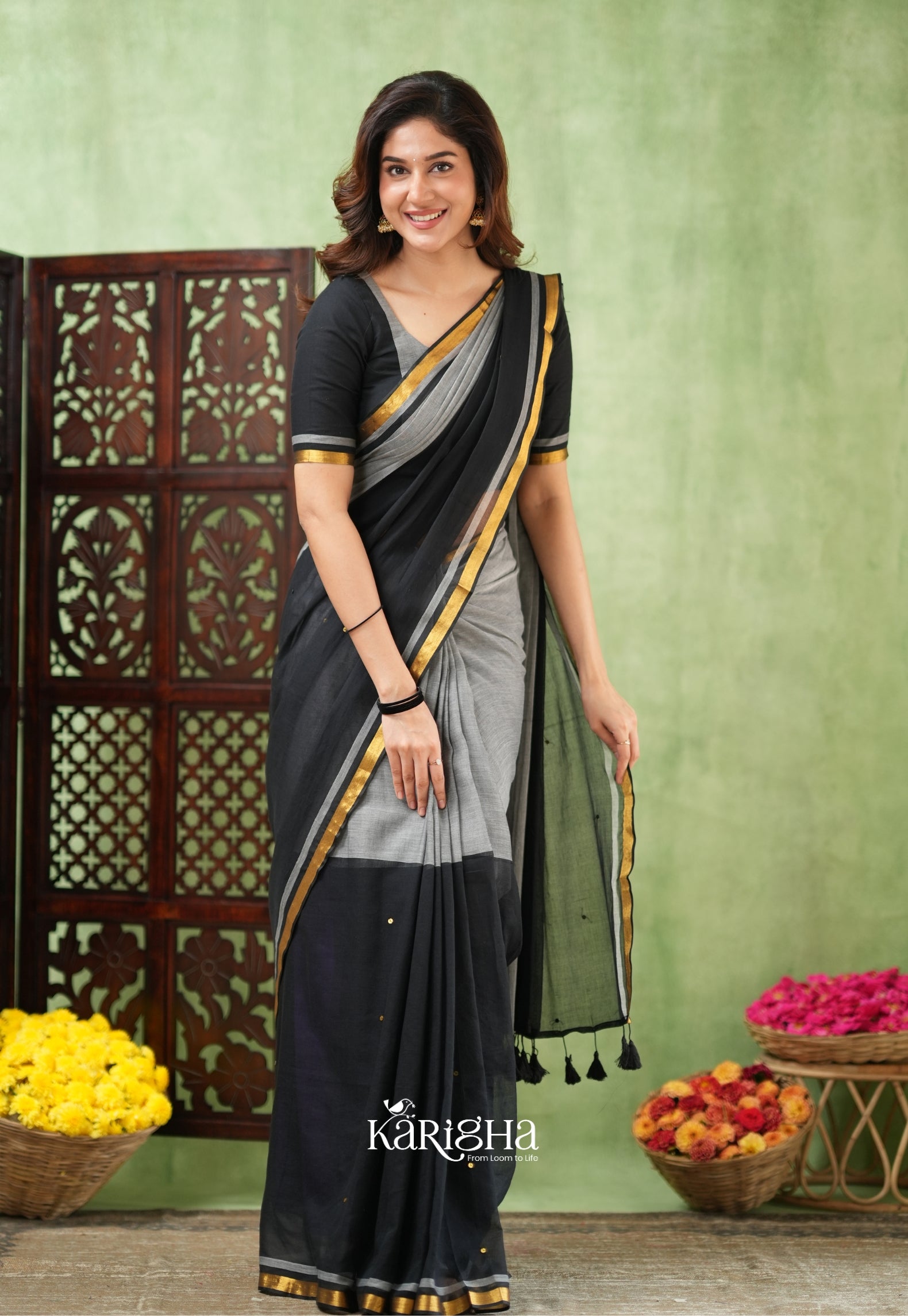 Royal Edge – Mul Cotton Saree with Luxe Border Detail