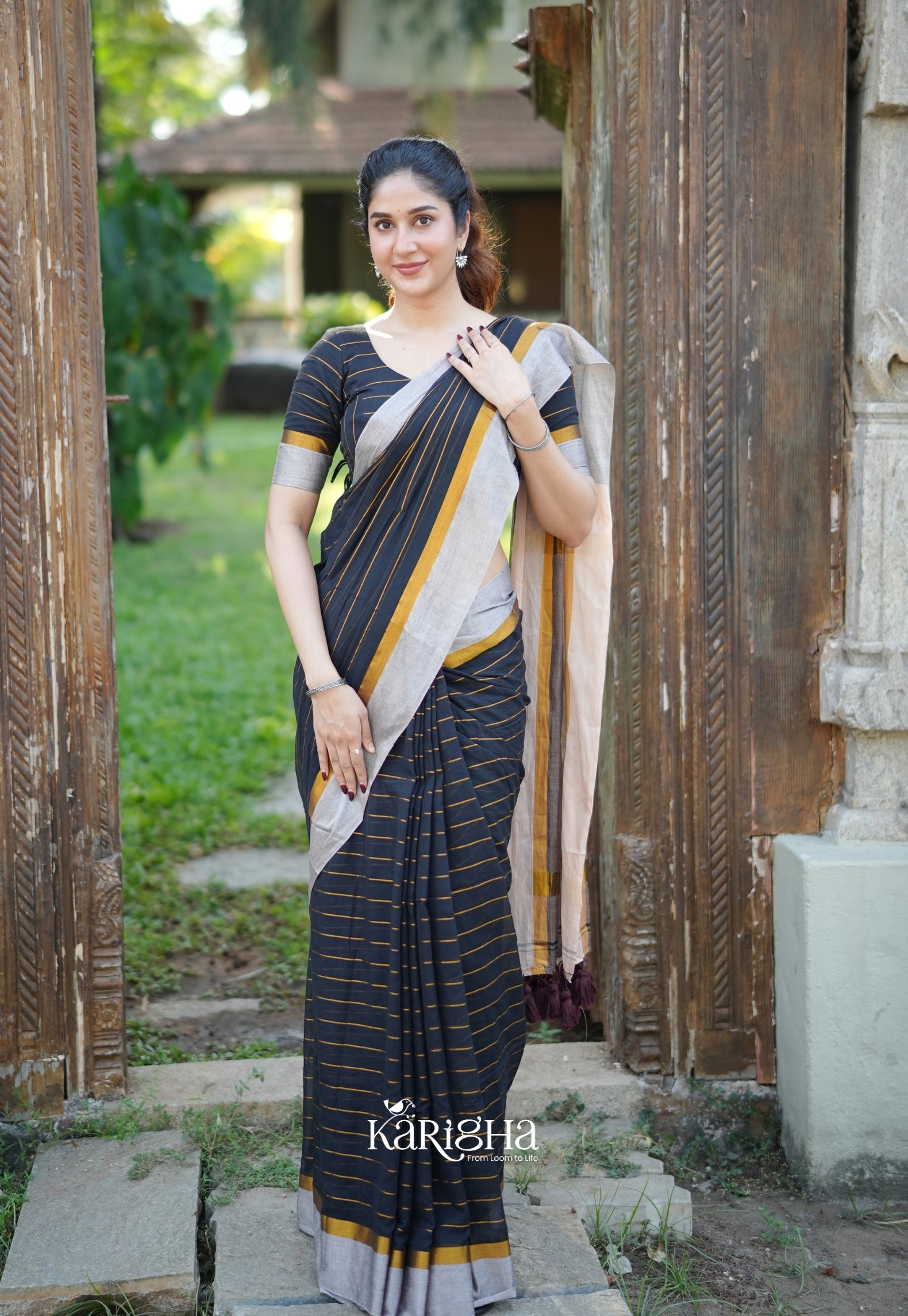 Twilight Glow Mul Cotton Saree