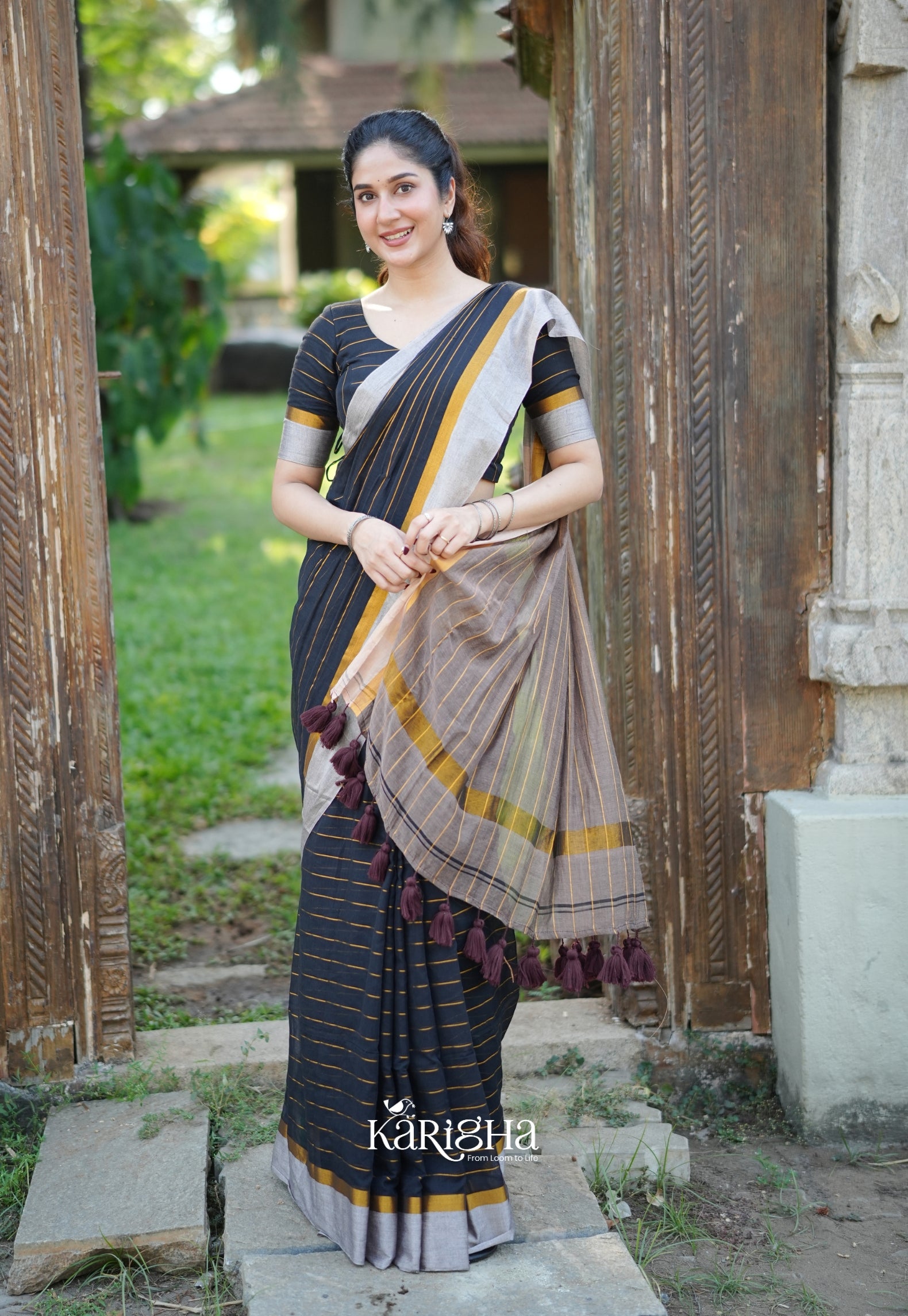 Twilight Glow Mul Cotton Saree