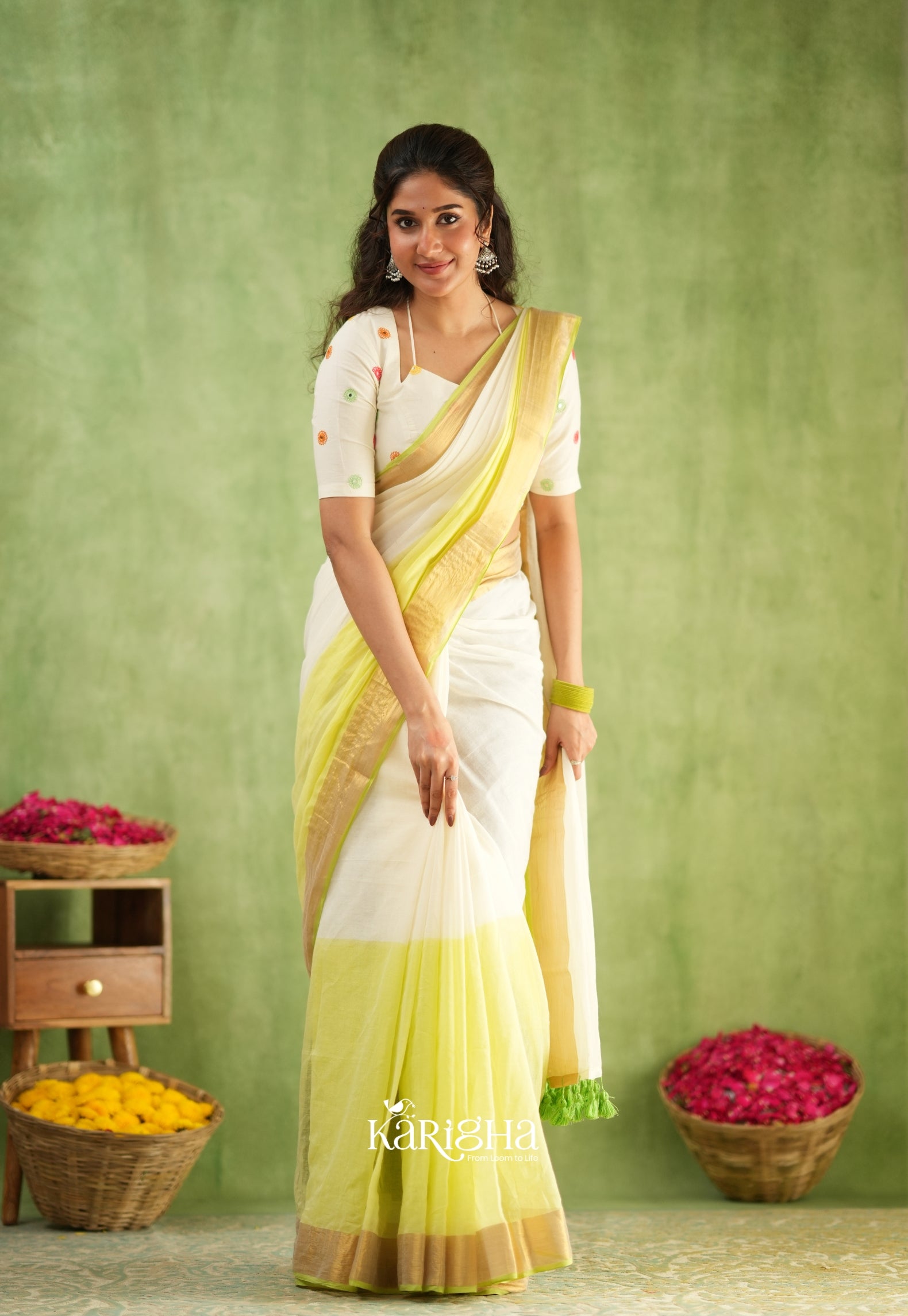 Pastel Mul Cotton Saree – Soft Elegance