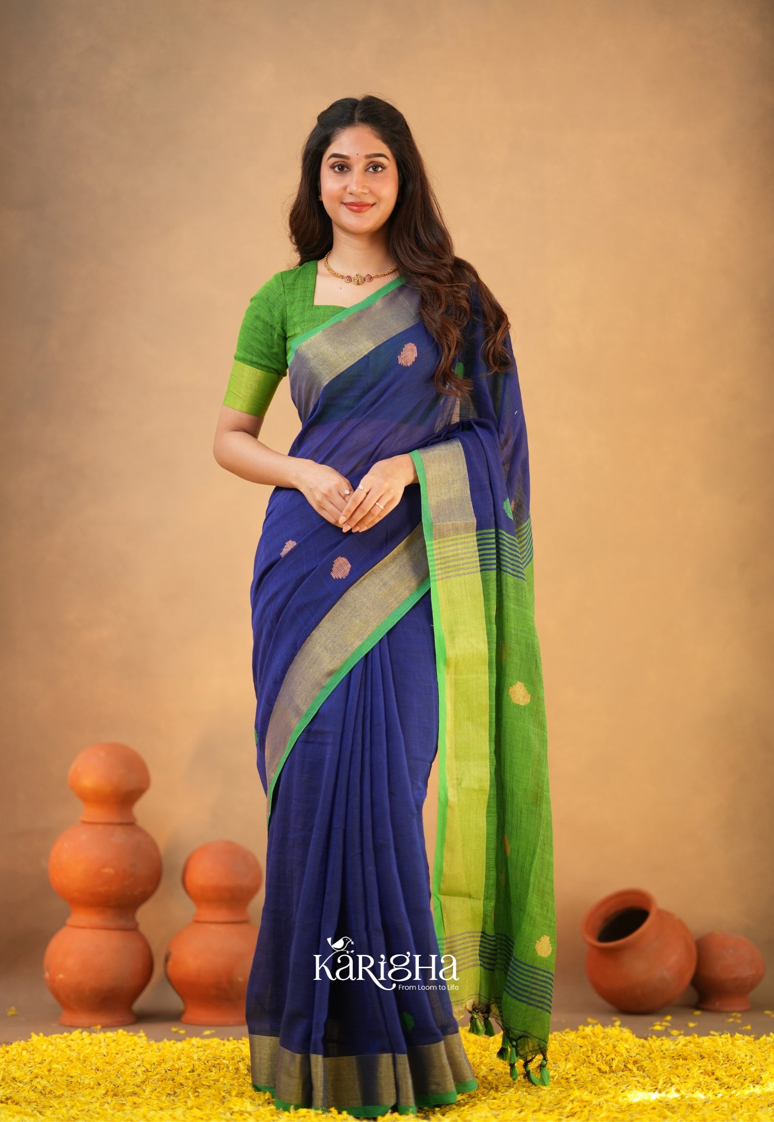 Legacy Loom – Handwoven Cotton Saree with Timeless Craft