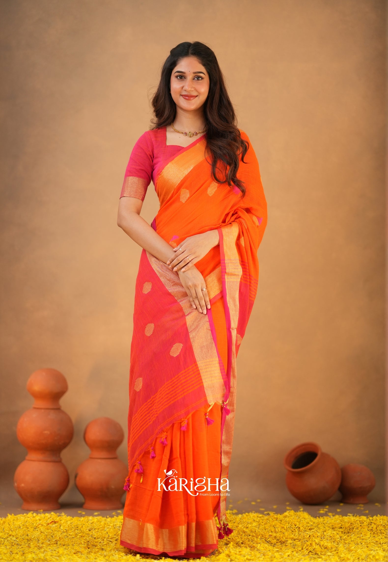 Legacy Loom – Handwoven Cotton Saree with Timeless Craft