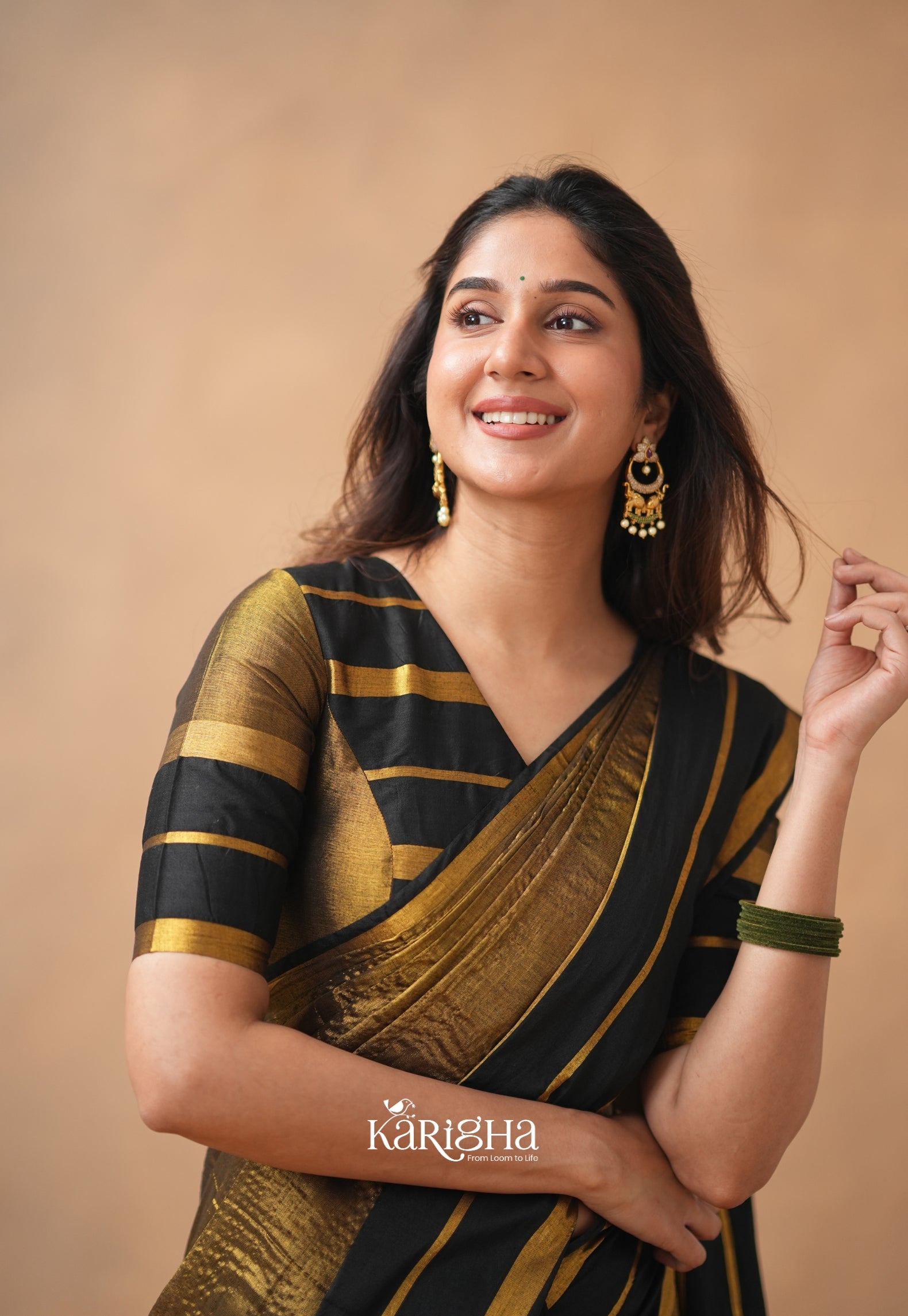 Liquid Glow – Tissue Cotton Saree with Silky Flow