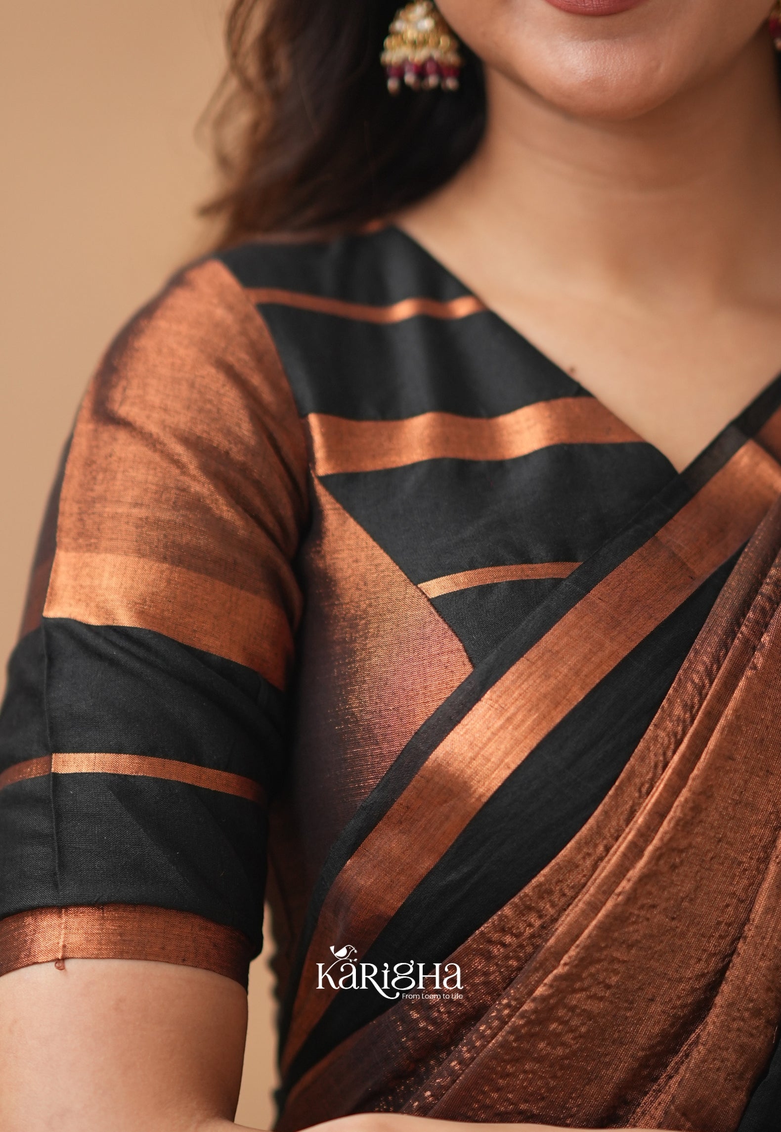 Liquid Glow – Tissue Cotton Saree with Silky Flow