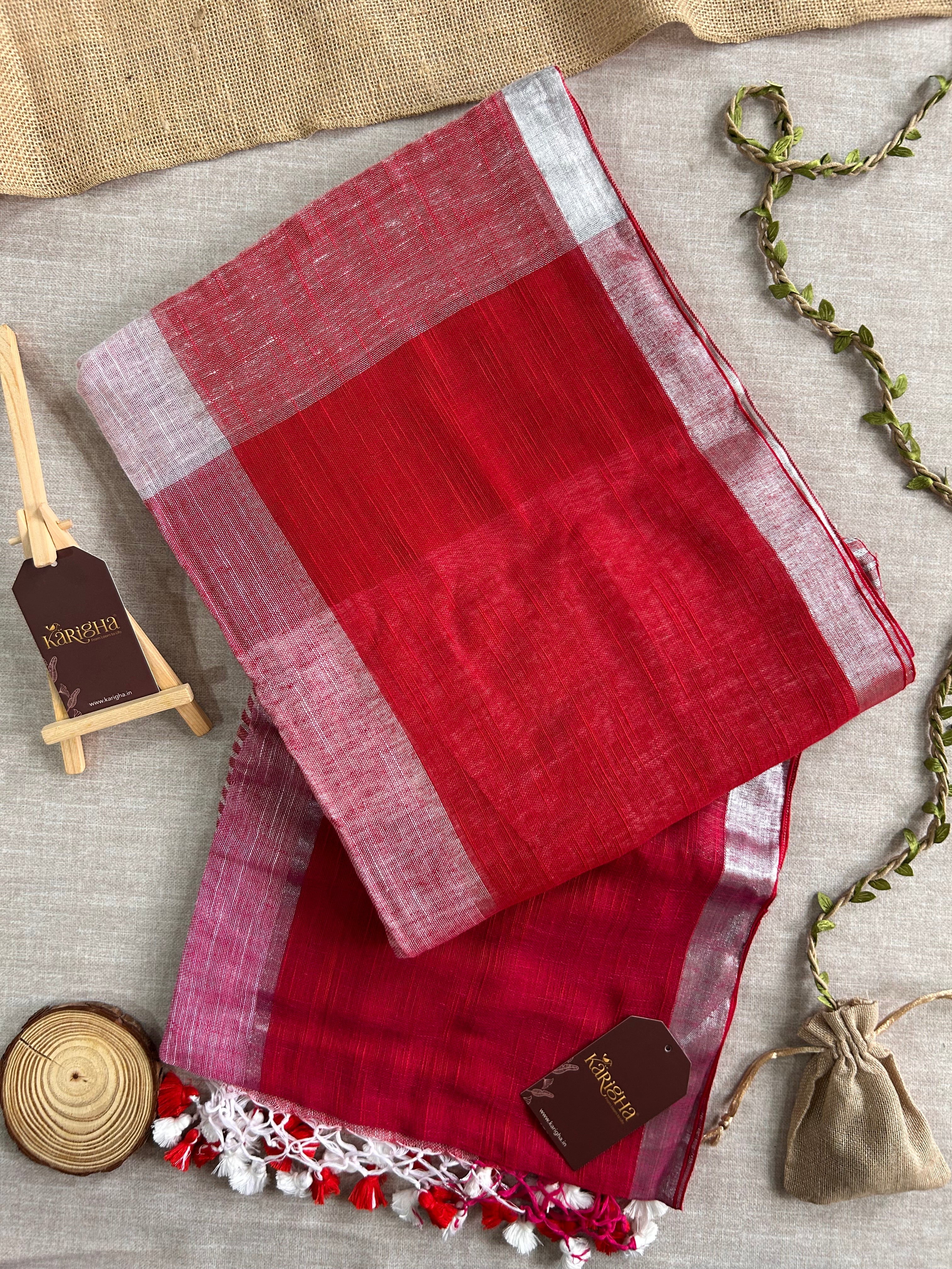 Urban Palette – Linen Cotton Saree with Contemporary Color Panels