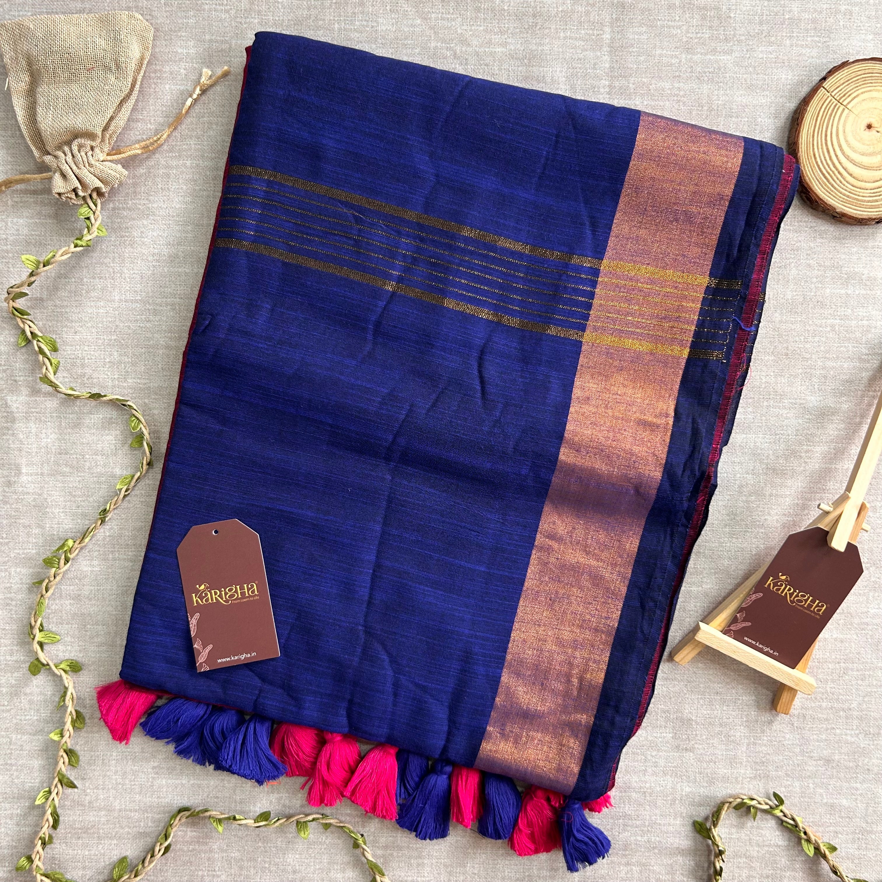 Imperial Threads – Classic Cotton Saree with Gleaming Zari Edge