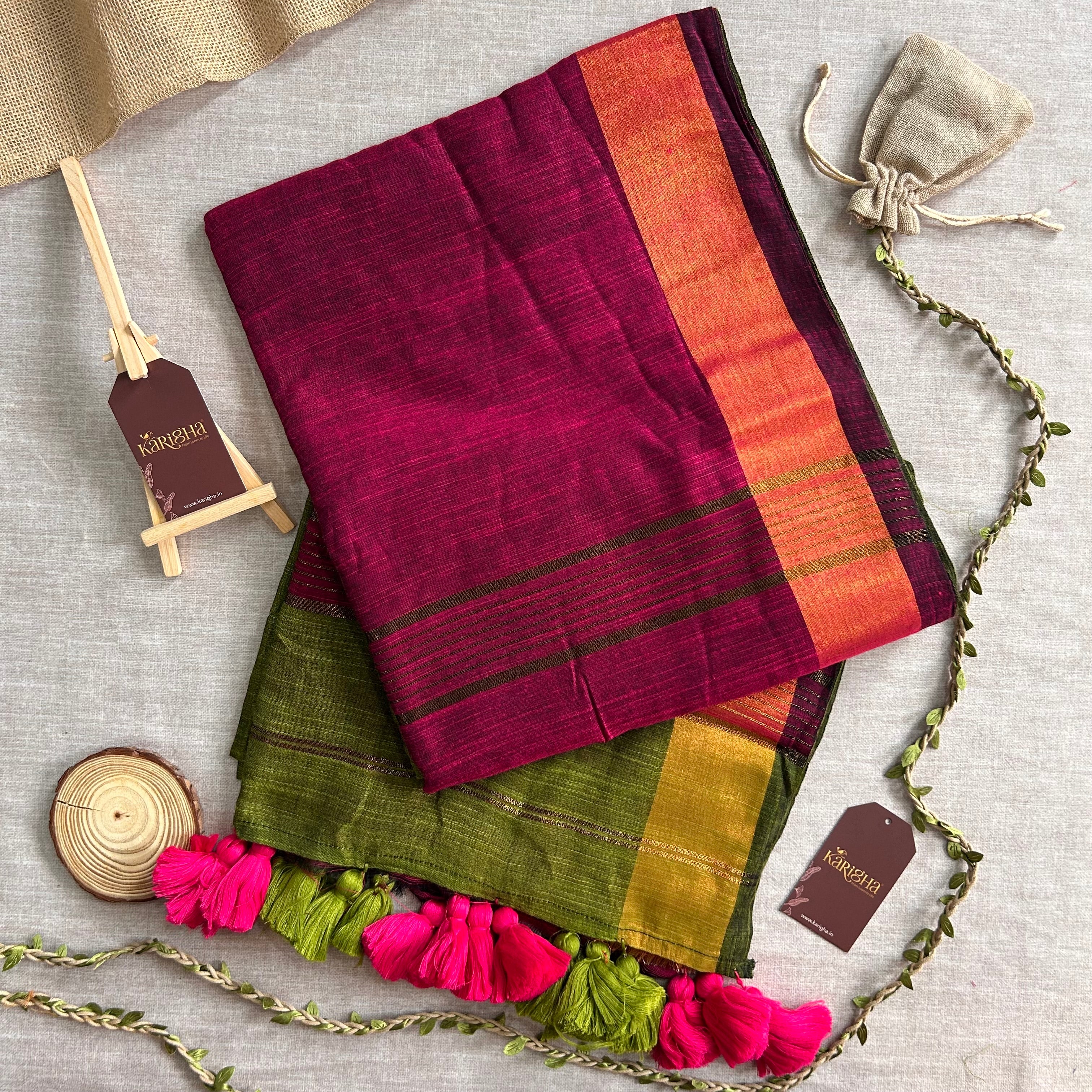 Imperial Threads – Classic Cotton Saree with Gleaming Zari Edge