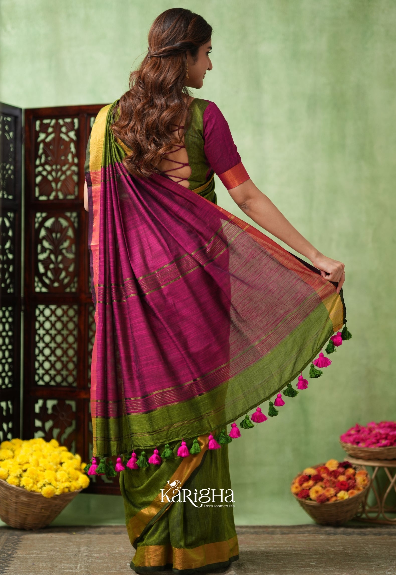 Imperial Threads – Classic Cotton Saree with Gleaming Zari Edge