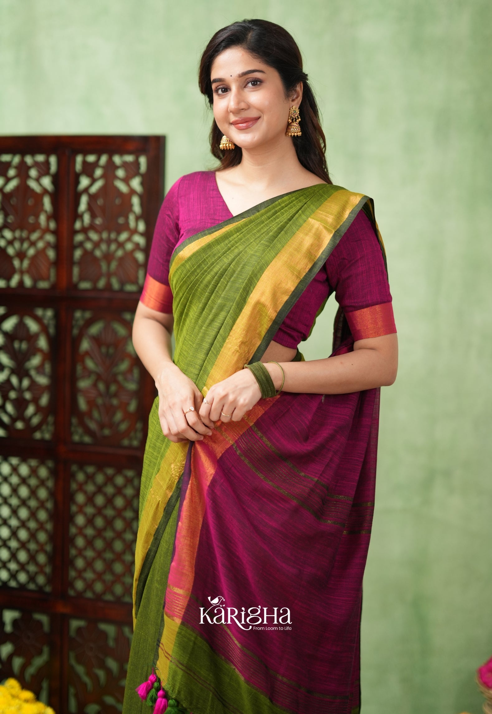Imperial Threads – Classic Cotton Saree with Gleaming Zari Edge