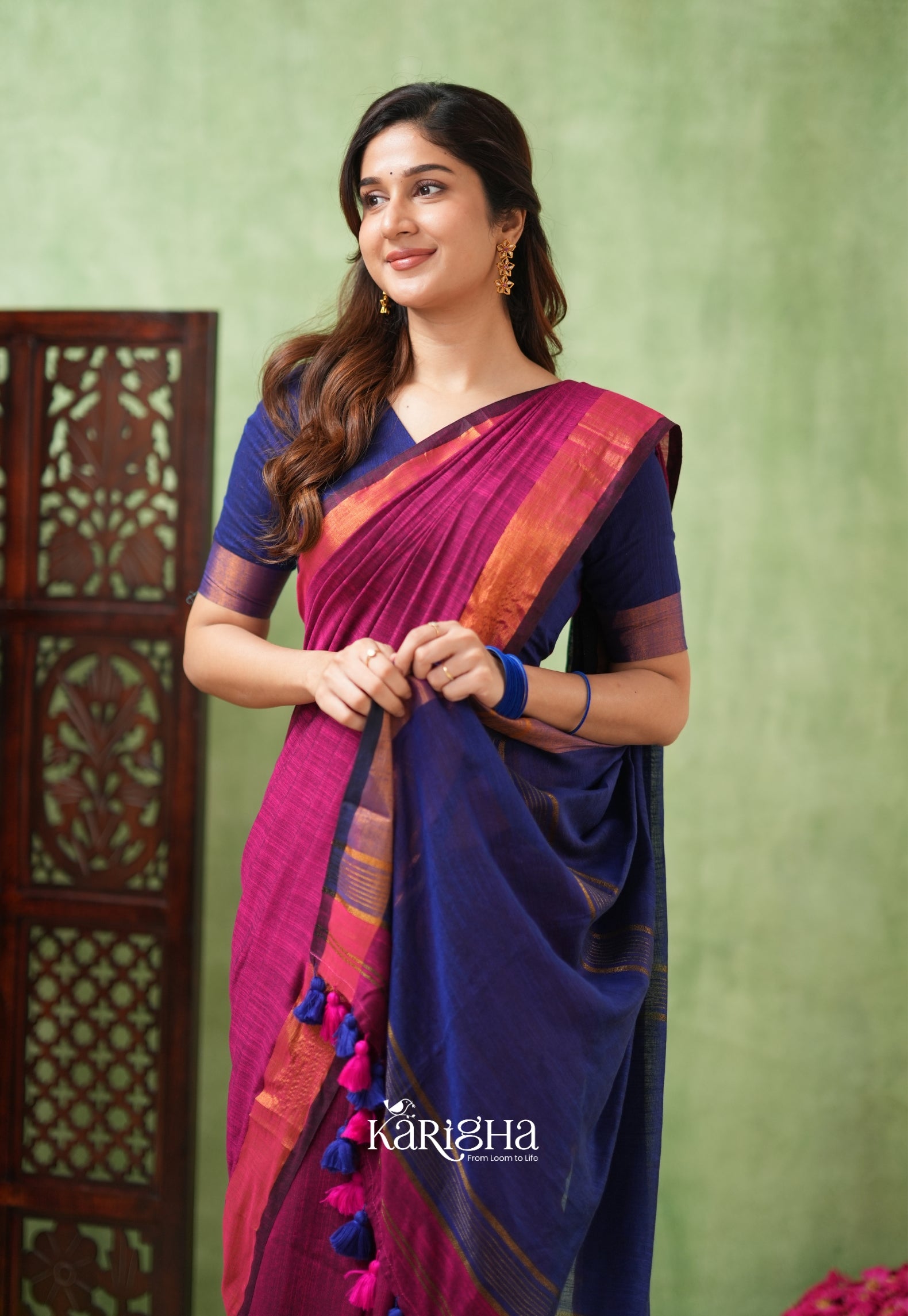 Imperial Threads – Classic Cotton Saree with Gleaming Zari Edge