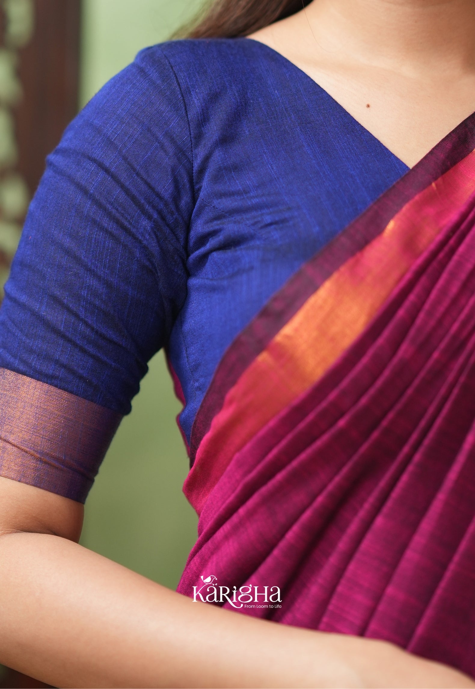 Imperial Threads – Classic Cotton Saree with Gleaming Zari Edge