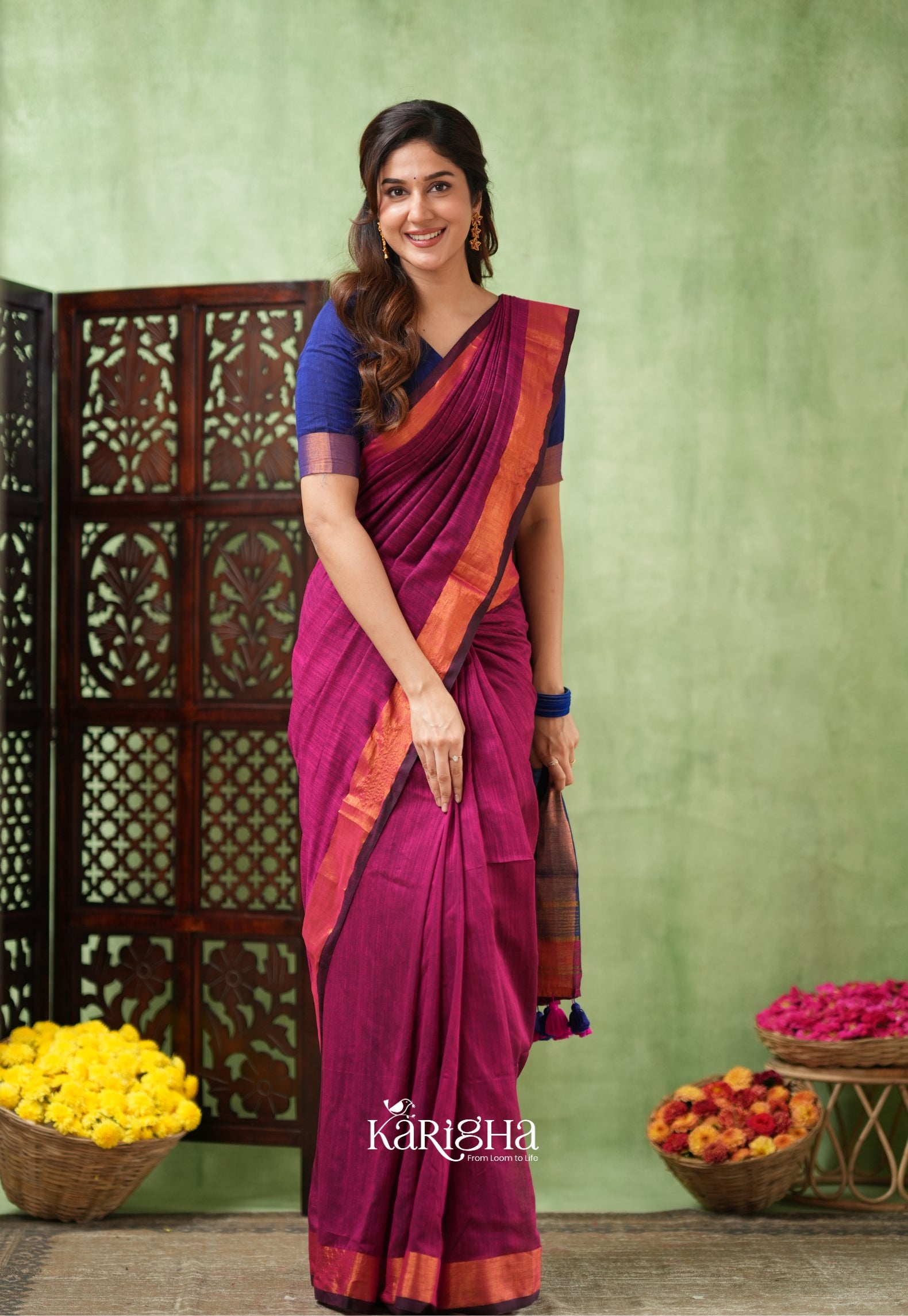 Imperial Threads – Classic Cotton Saree with Gleaming Zari Edge