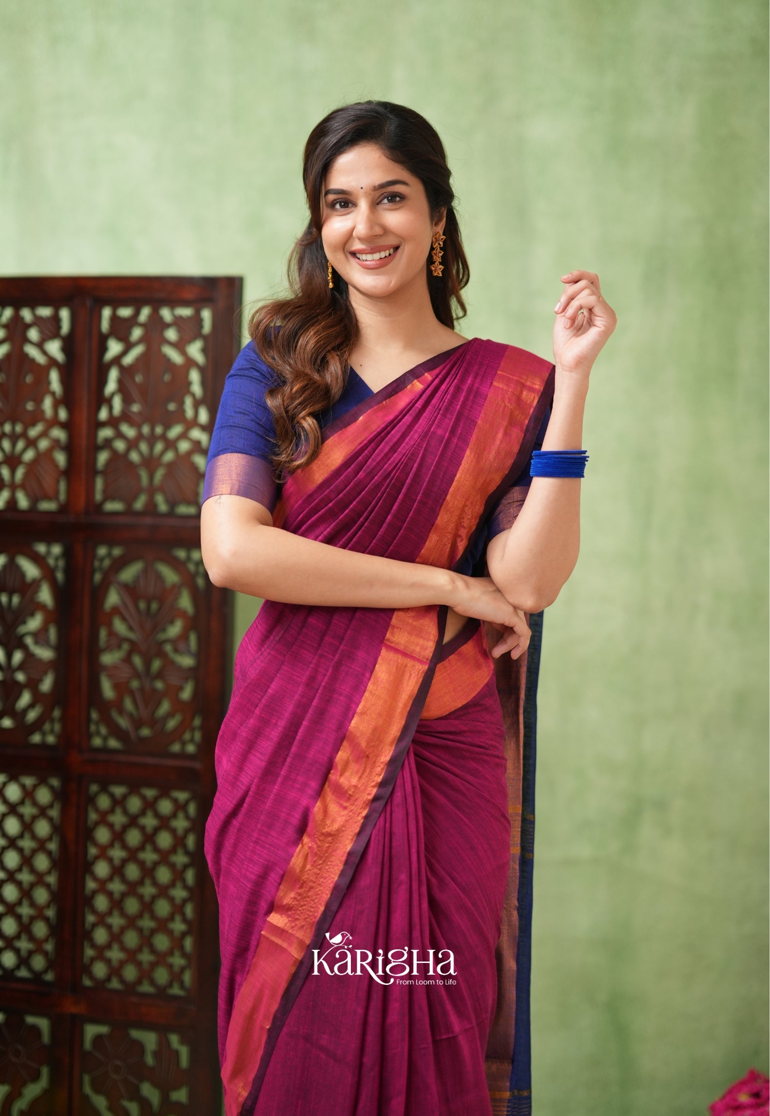 Imperial Threads – Classic Cotton Saree with Gleaming Zari Edge