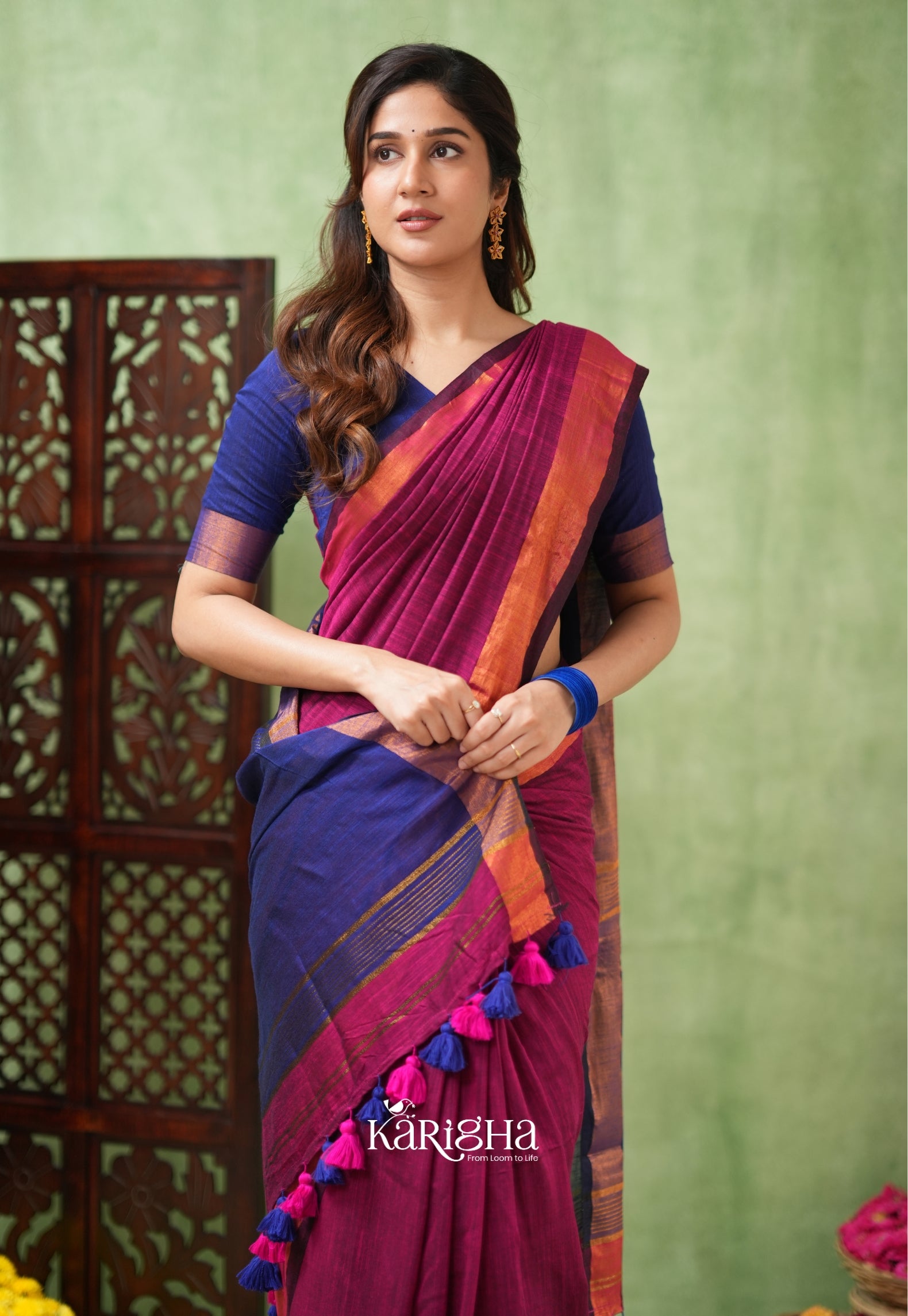 Imperial Threads – Classic Cotton Saree with Gleaming Zari Edge