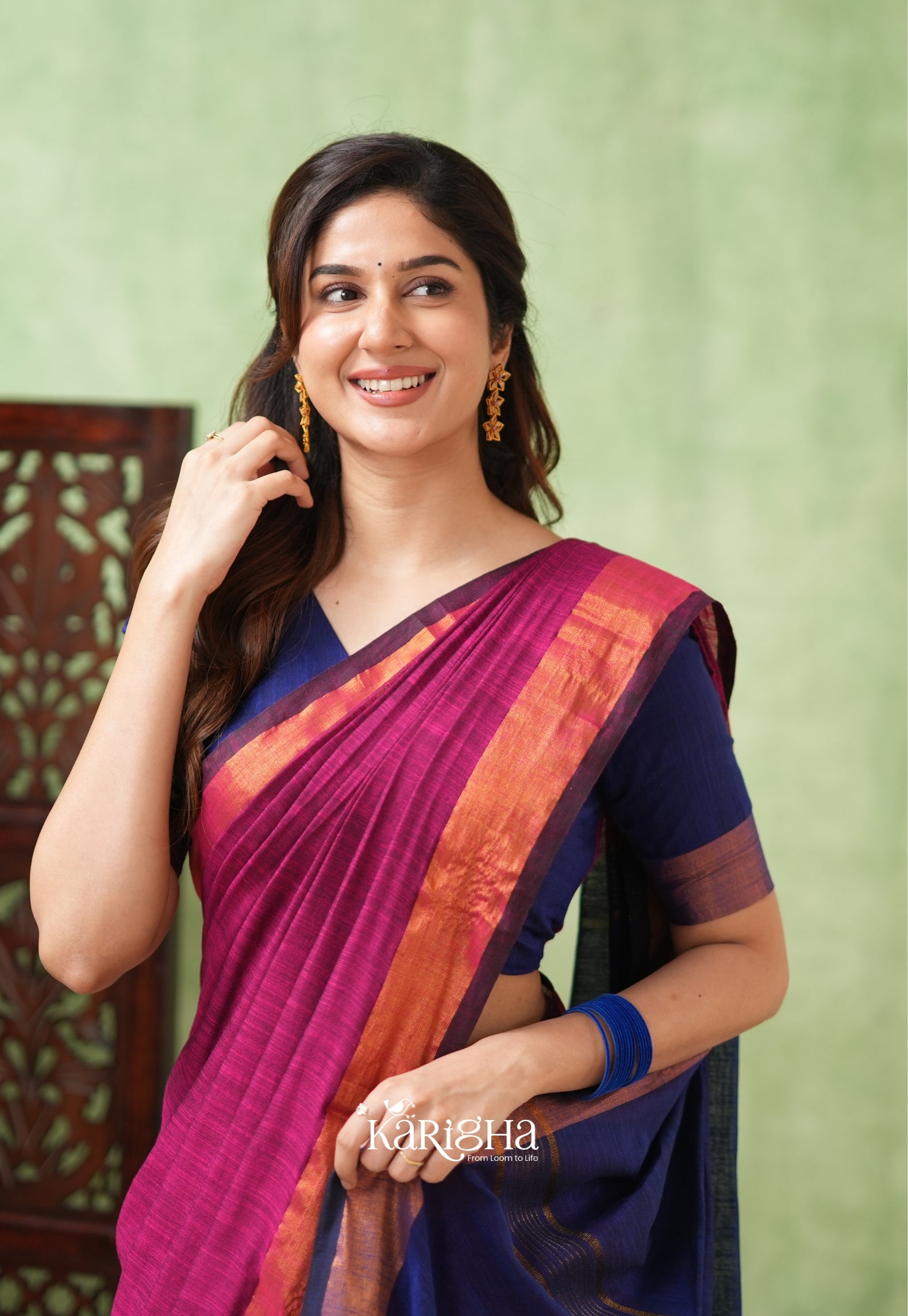 Imperial Threads – Classic Cotton Saree with Gleaming Zari Edge