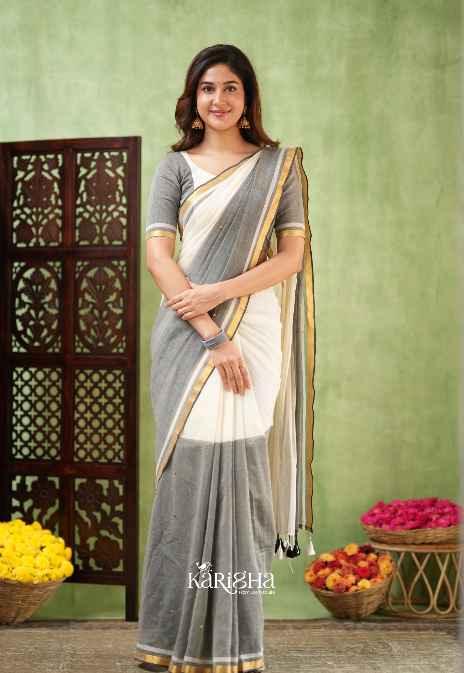 Royal Edge – Mul Cotton Saree with Luxe Border Detail