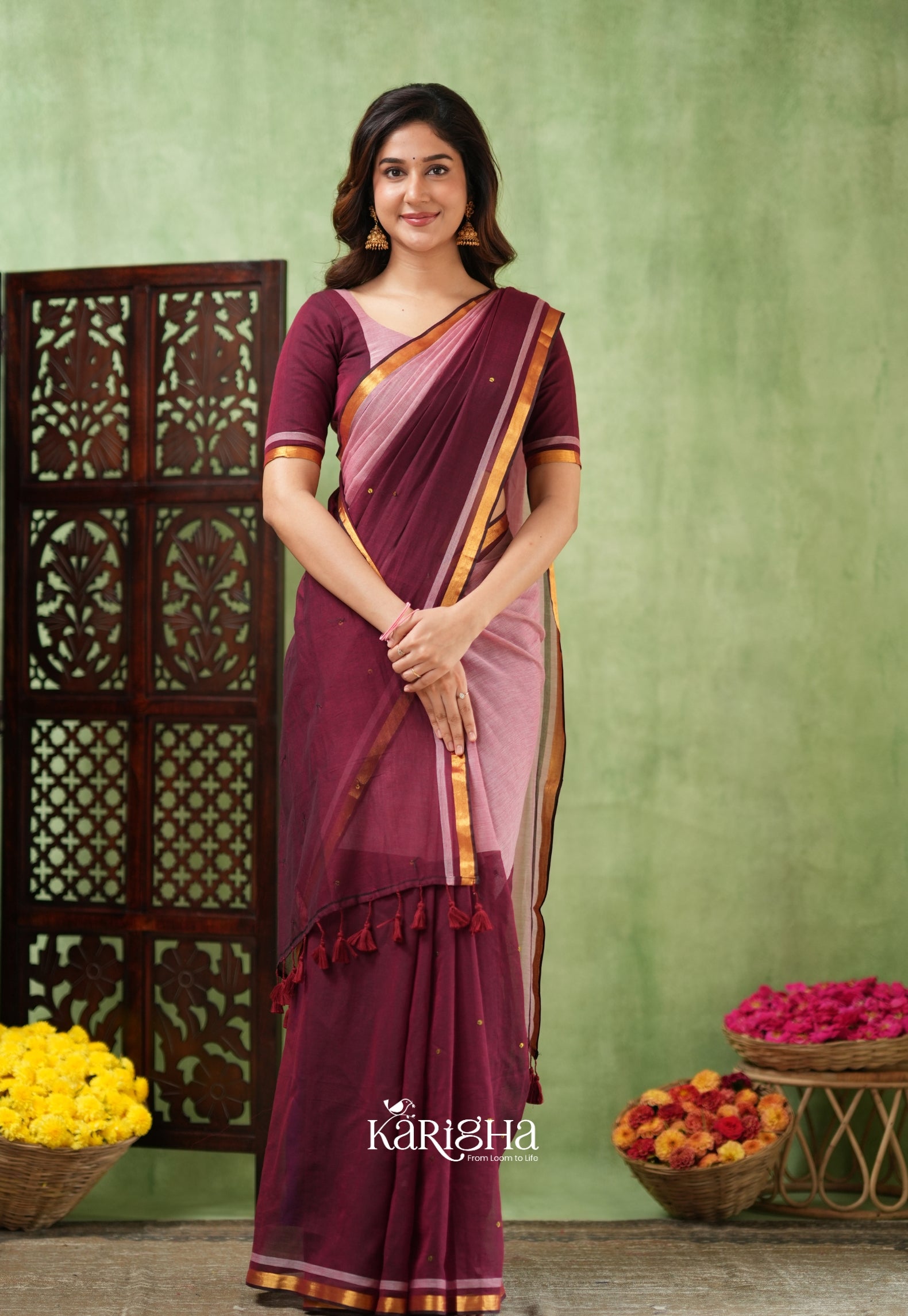 Royal Edge – Mul Cotton Saree with Luxe Border Detail