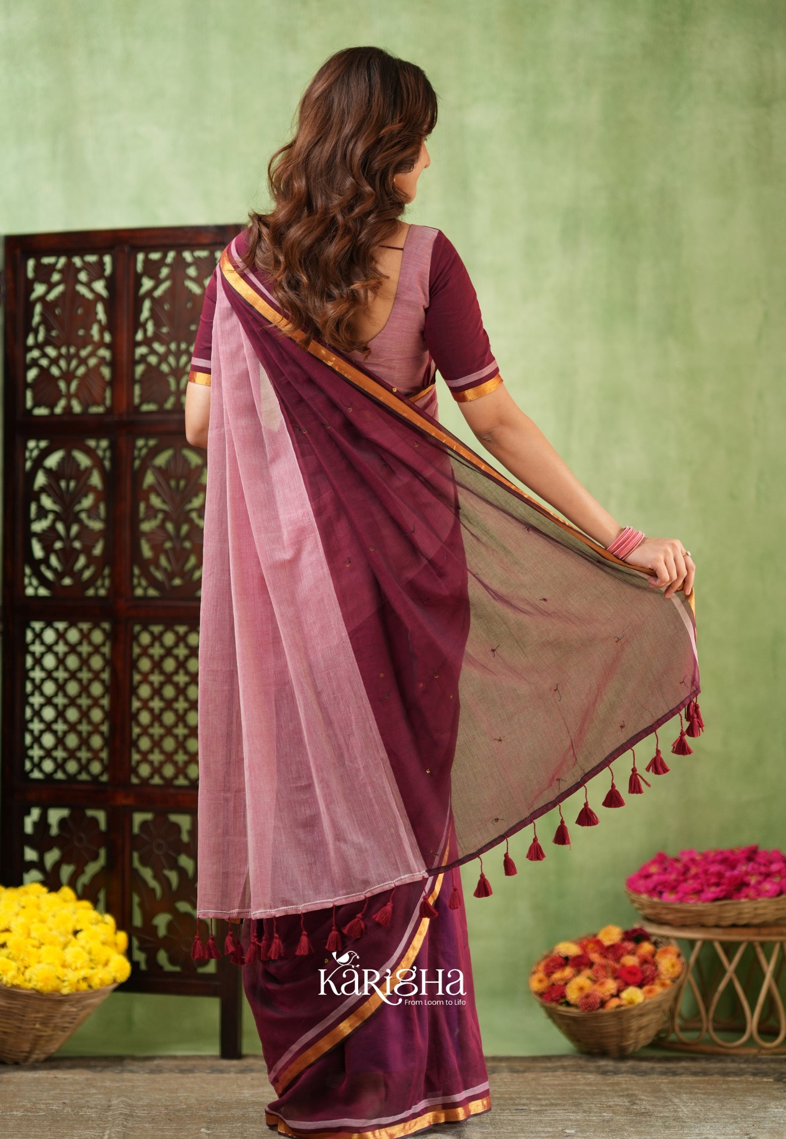 Royal Edge – Mul Cotton Saree with Luxe Border Detail