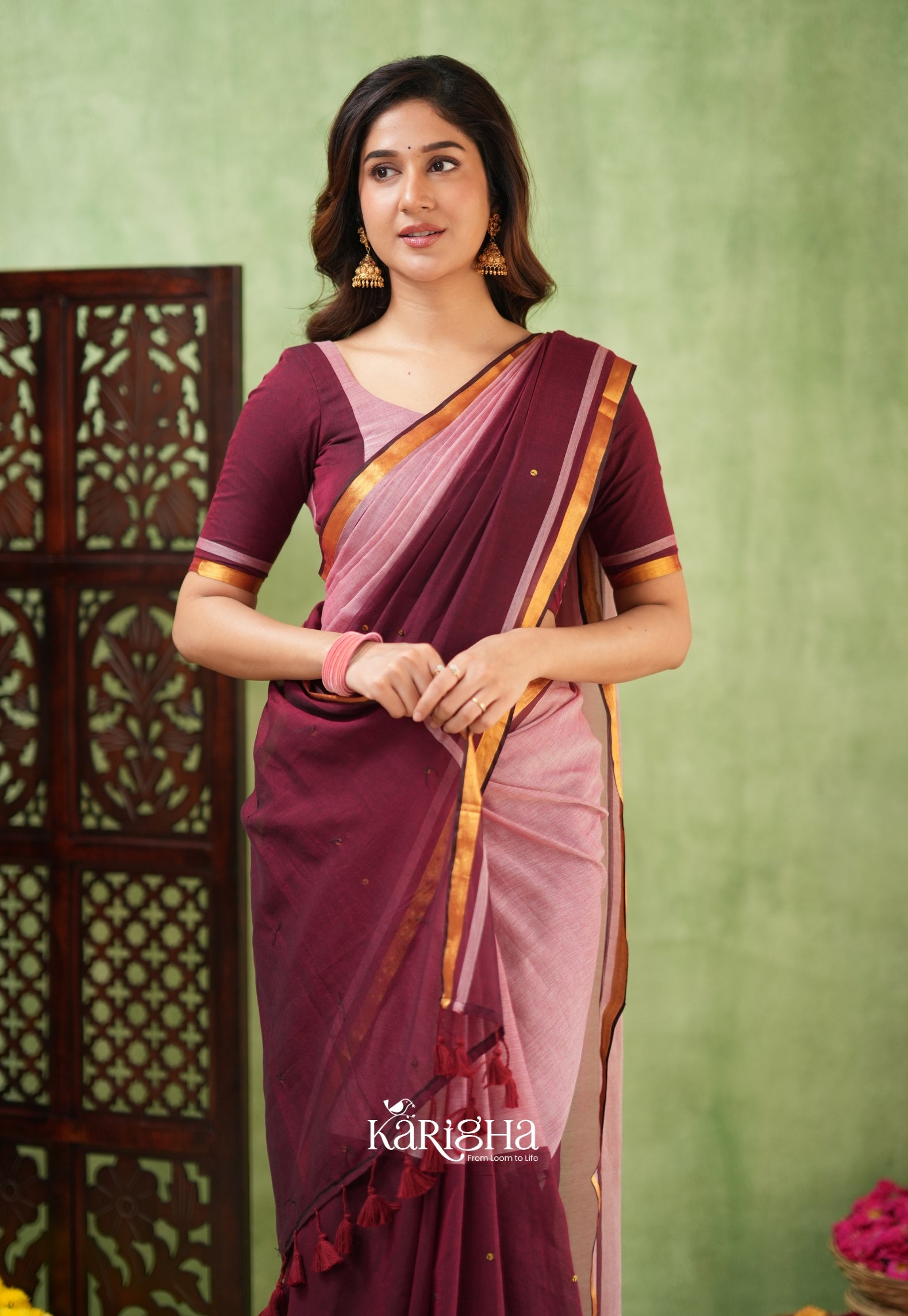 Royal Edge – Mul Cotton Saree with Luxe Border Detail