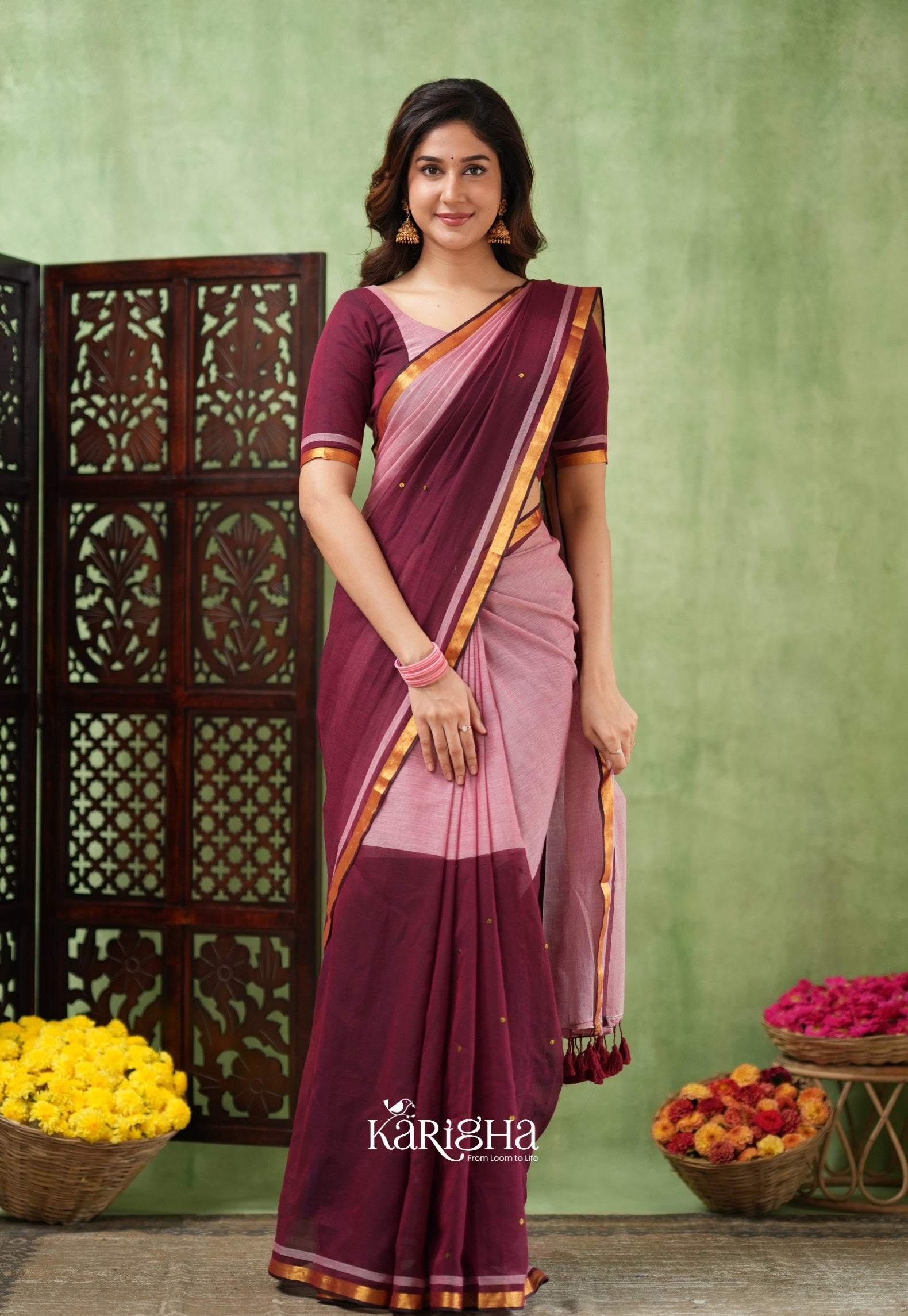 Royal Edge – Mul Cotton Saree with Luxe Border Detail