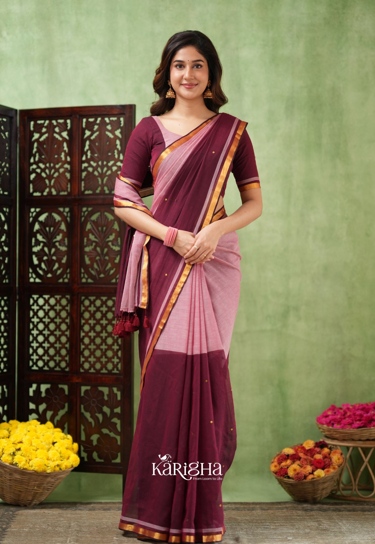 Royal Edge – Mul Cotton Saree with Luxe Border Detail