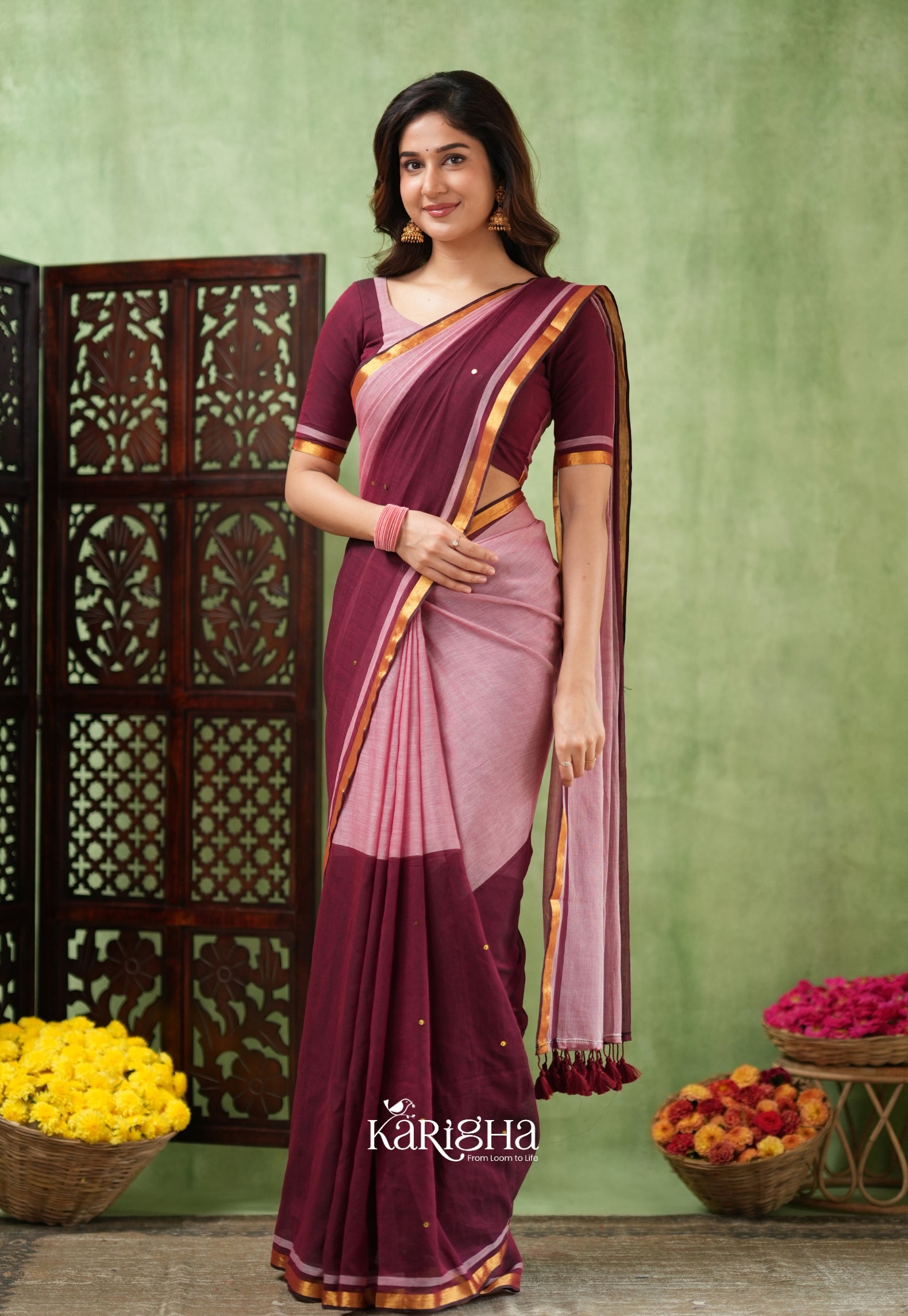 Royal Edge – Mul Cotton Saree with Luxe Border Detail