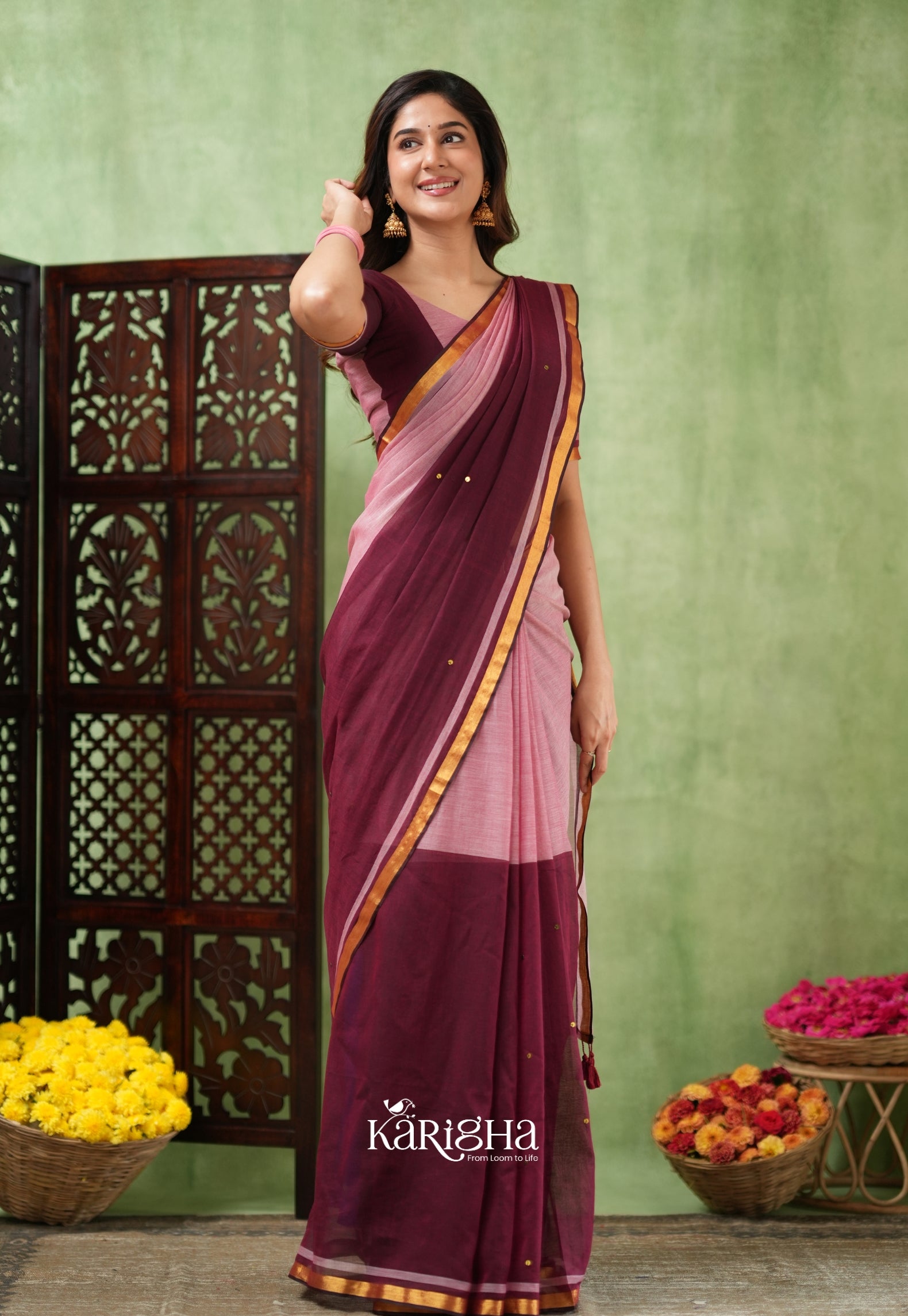 Royal Edge – Mul Cotton Saree with Luxe Border Detail