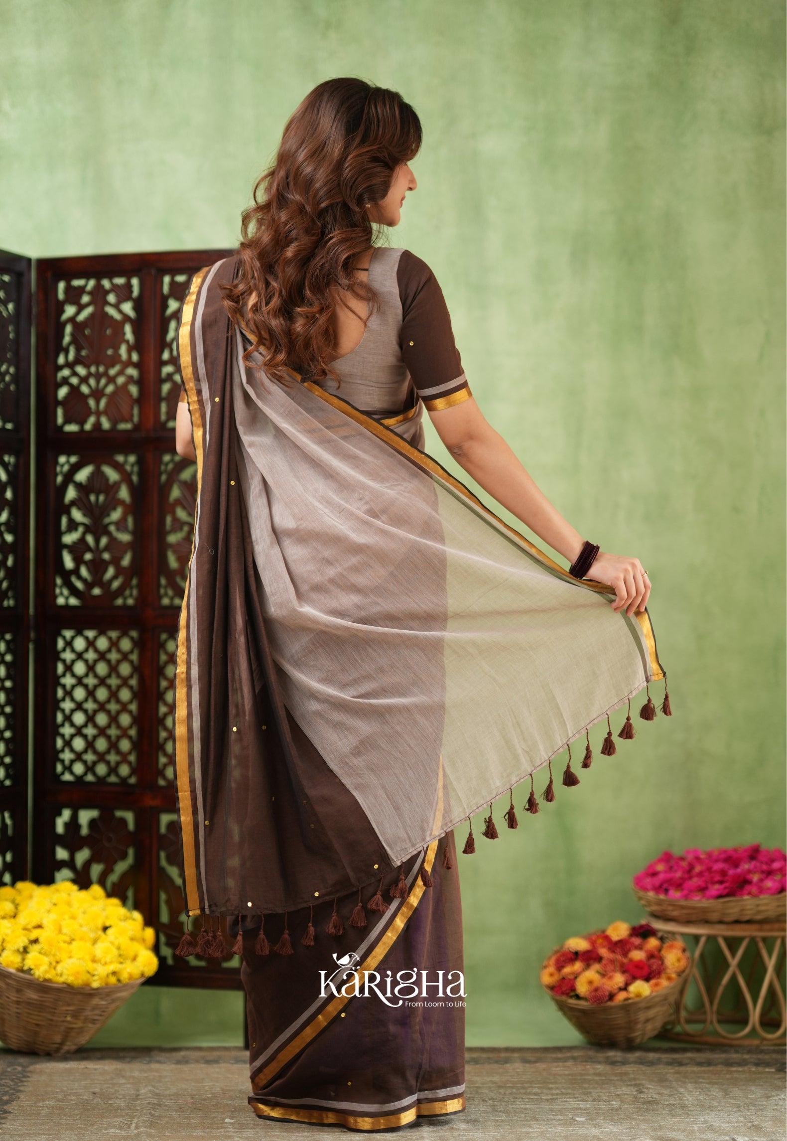 Royal Edge – Mul Cotton Saree with Luxe Border Detail