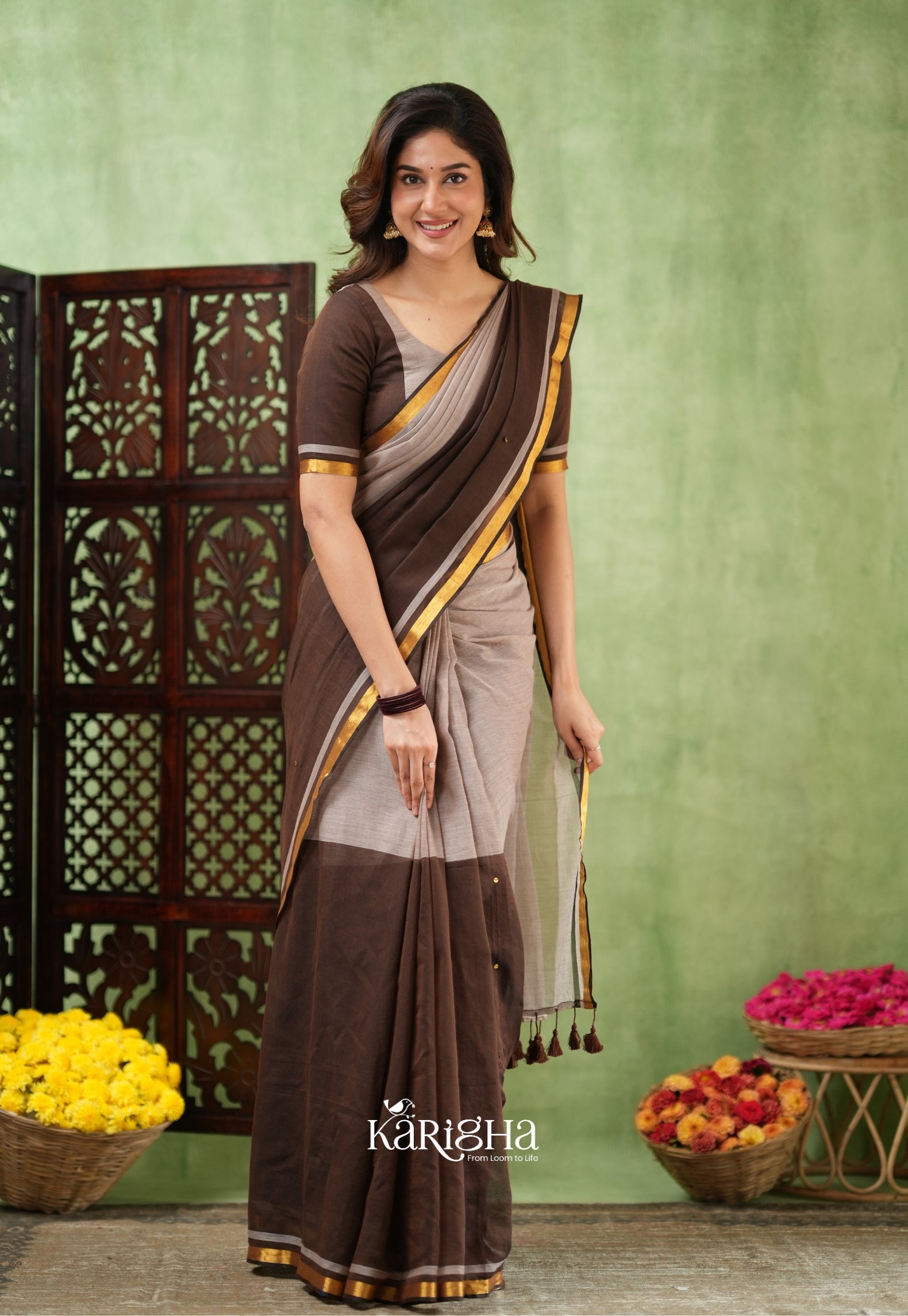 Royal Edge – Mul Cotton Saree with Luxe Border Detail