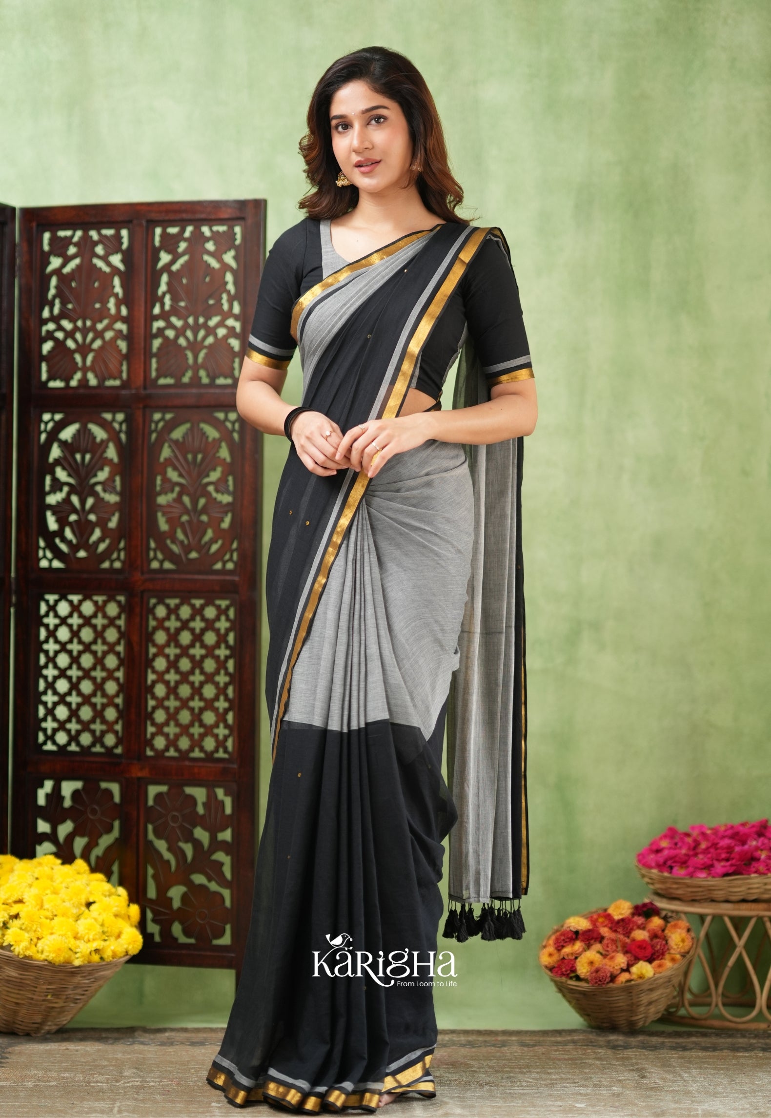 Royal Edge – Mul Cotton Saree with Luxe Border Detail