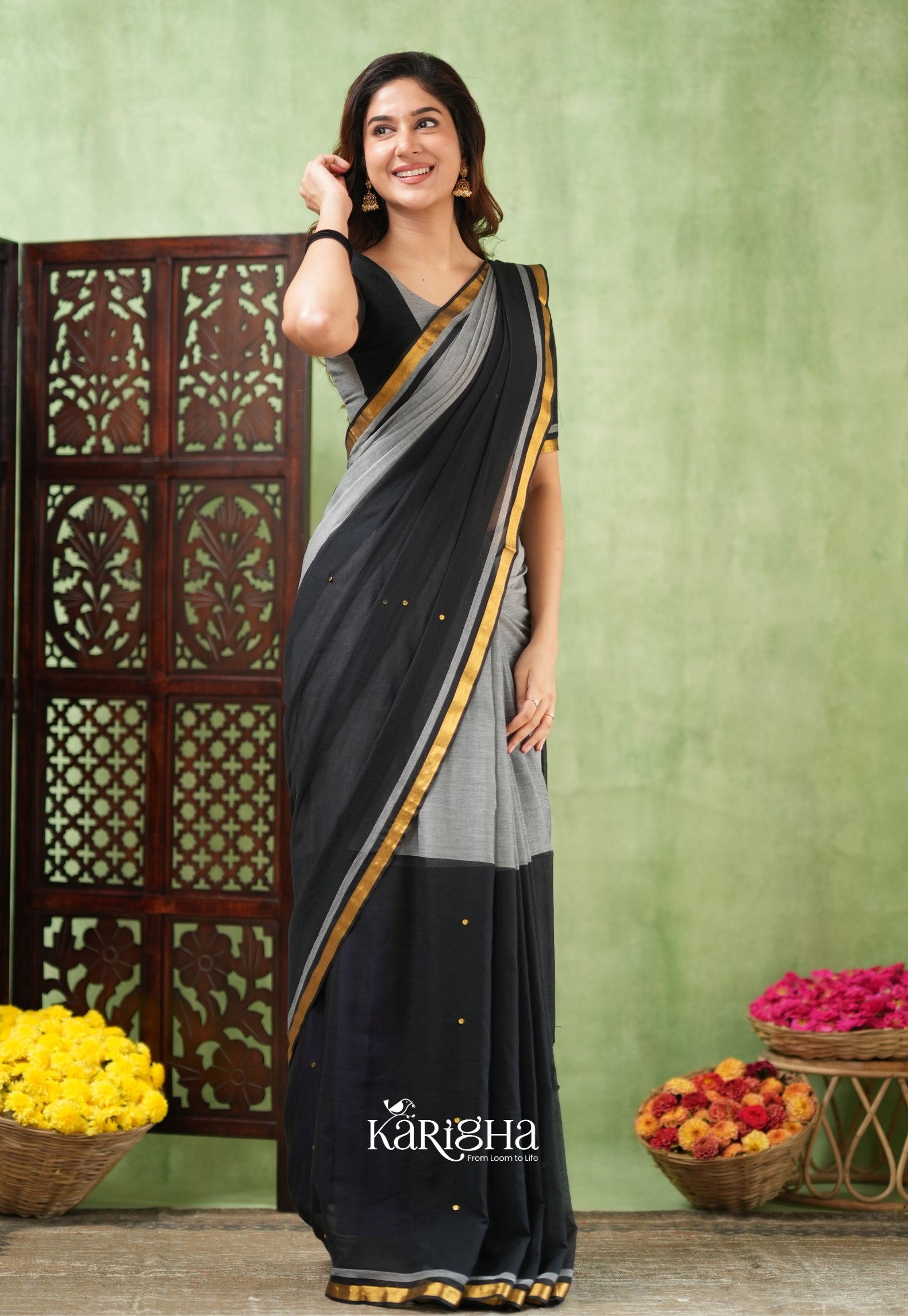 Royal Edge – Mul Cotton Saree with Luxe Border Detail