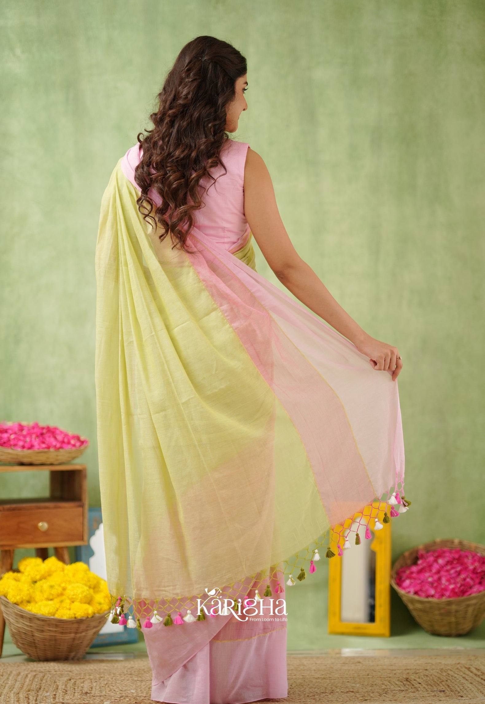 Rosy Whisper – Mul Cotton Featherlight Saree