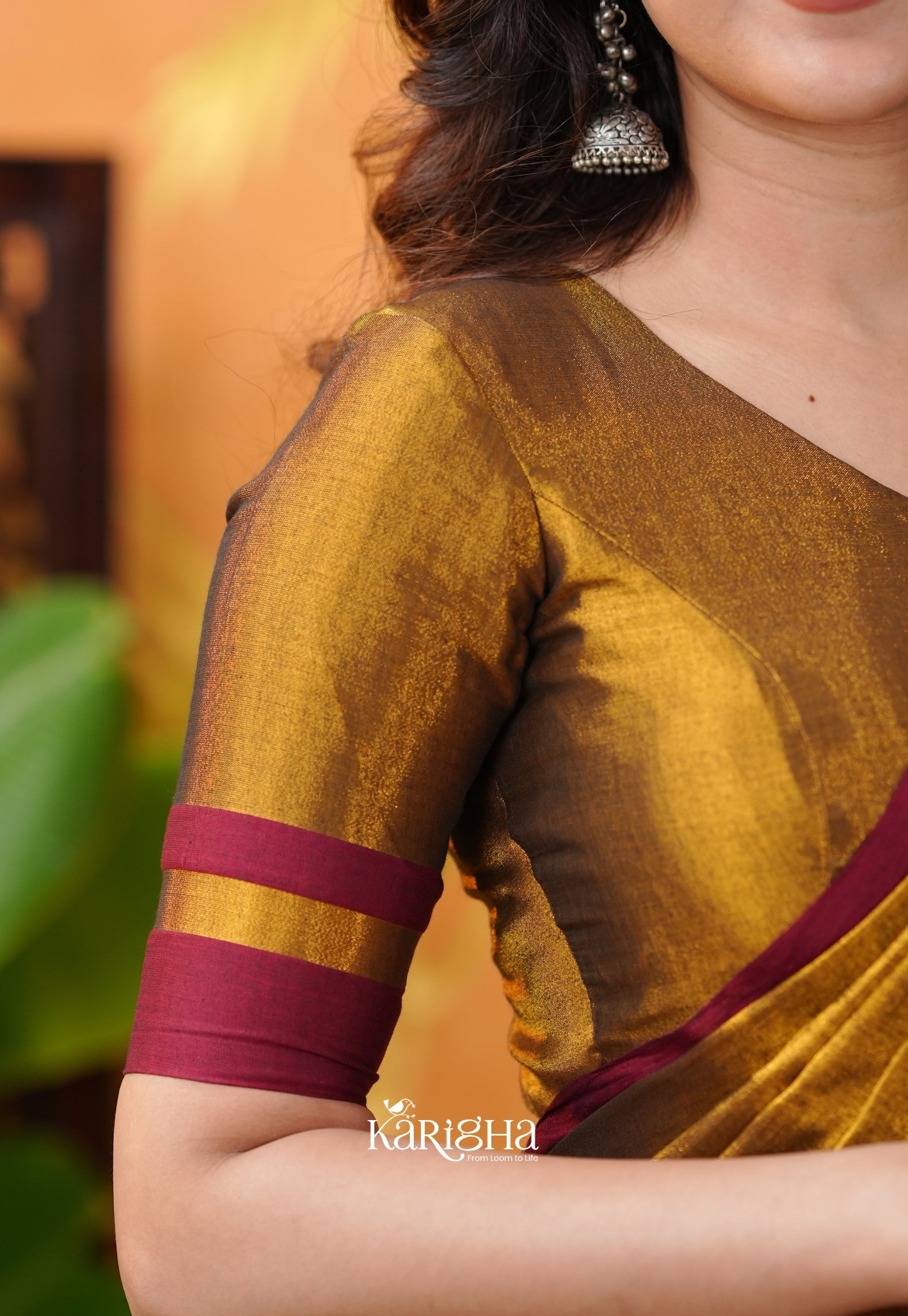 Silky Glow Tissue Cotton Saree With Graceful Flow