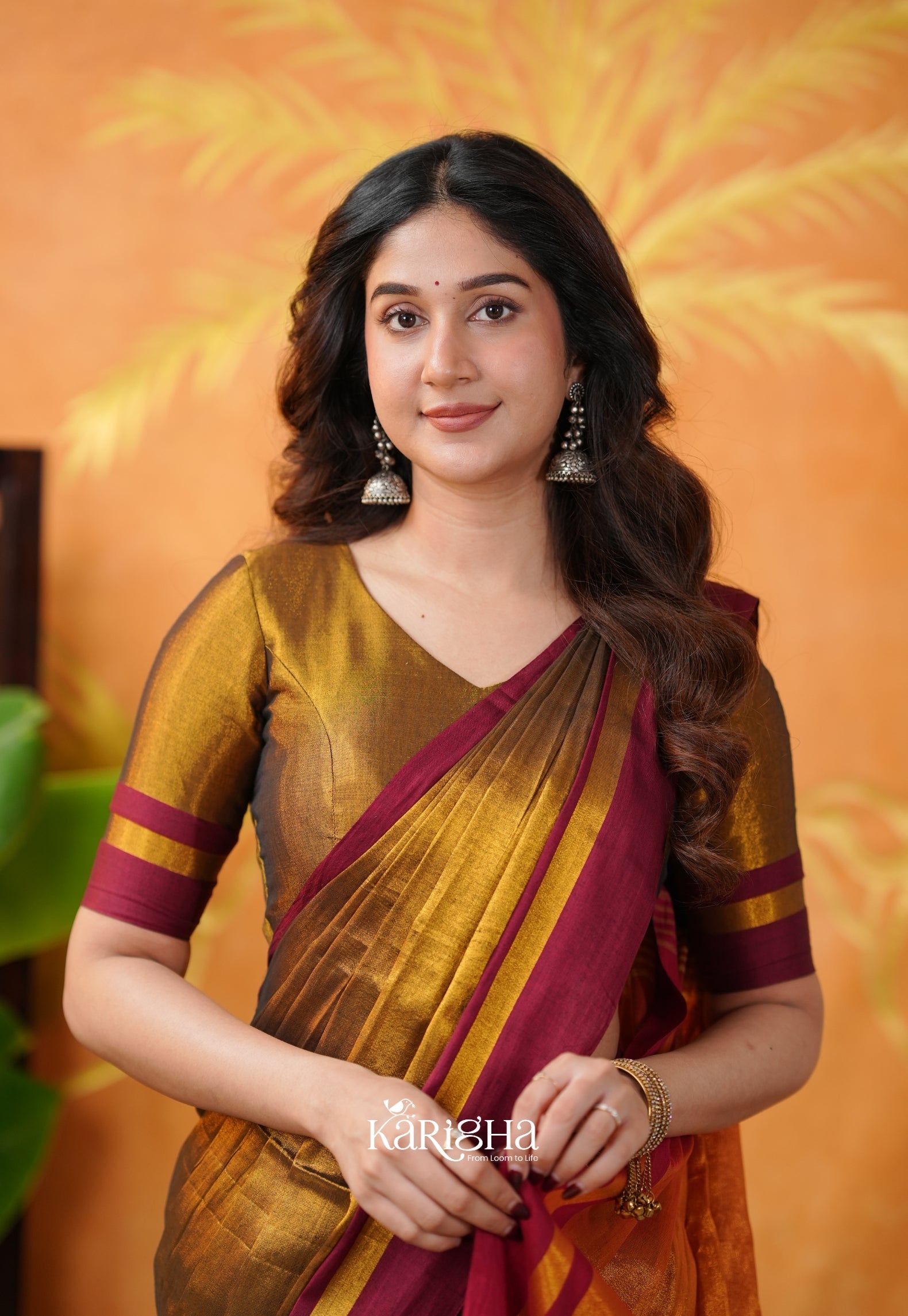 Silky Glow Tissue Cotton Saree With Graceful Flow