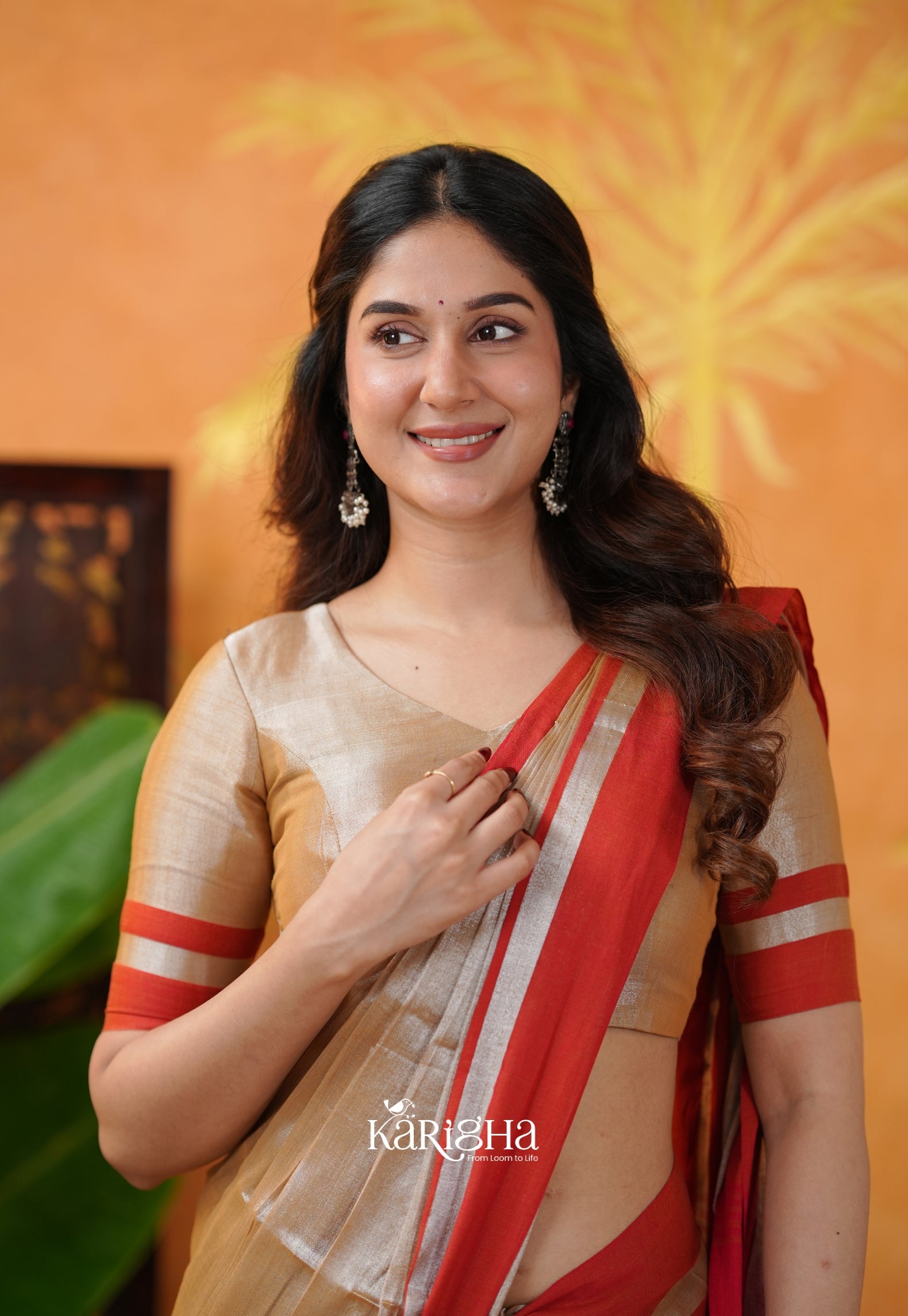 Silky Glow Tissue Cotton Saree With Graceful Flow