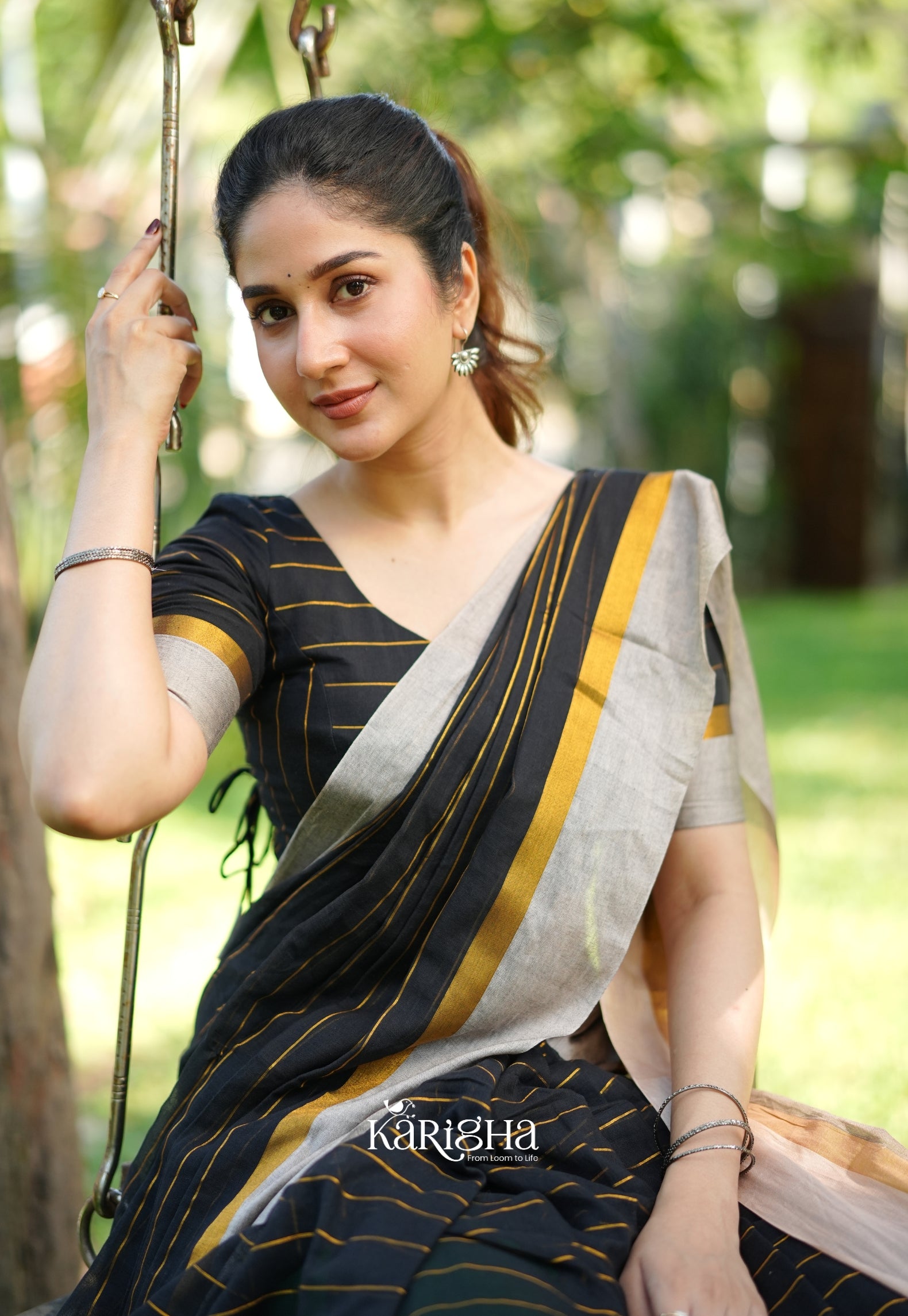 Twilight Glow Mul Cotton Saree