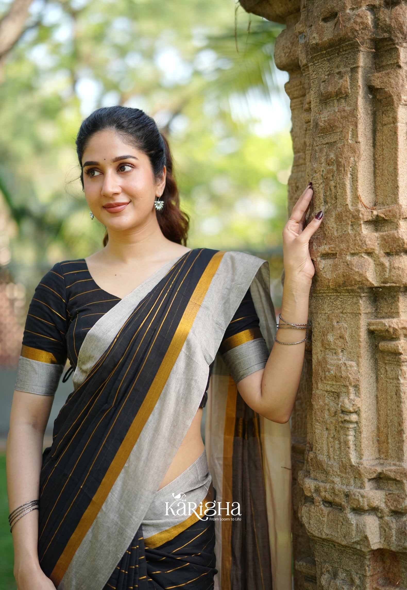 Twilight Glow Mul Cotton Saree