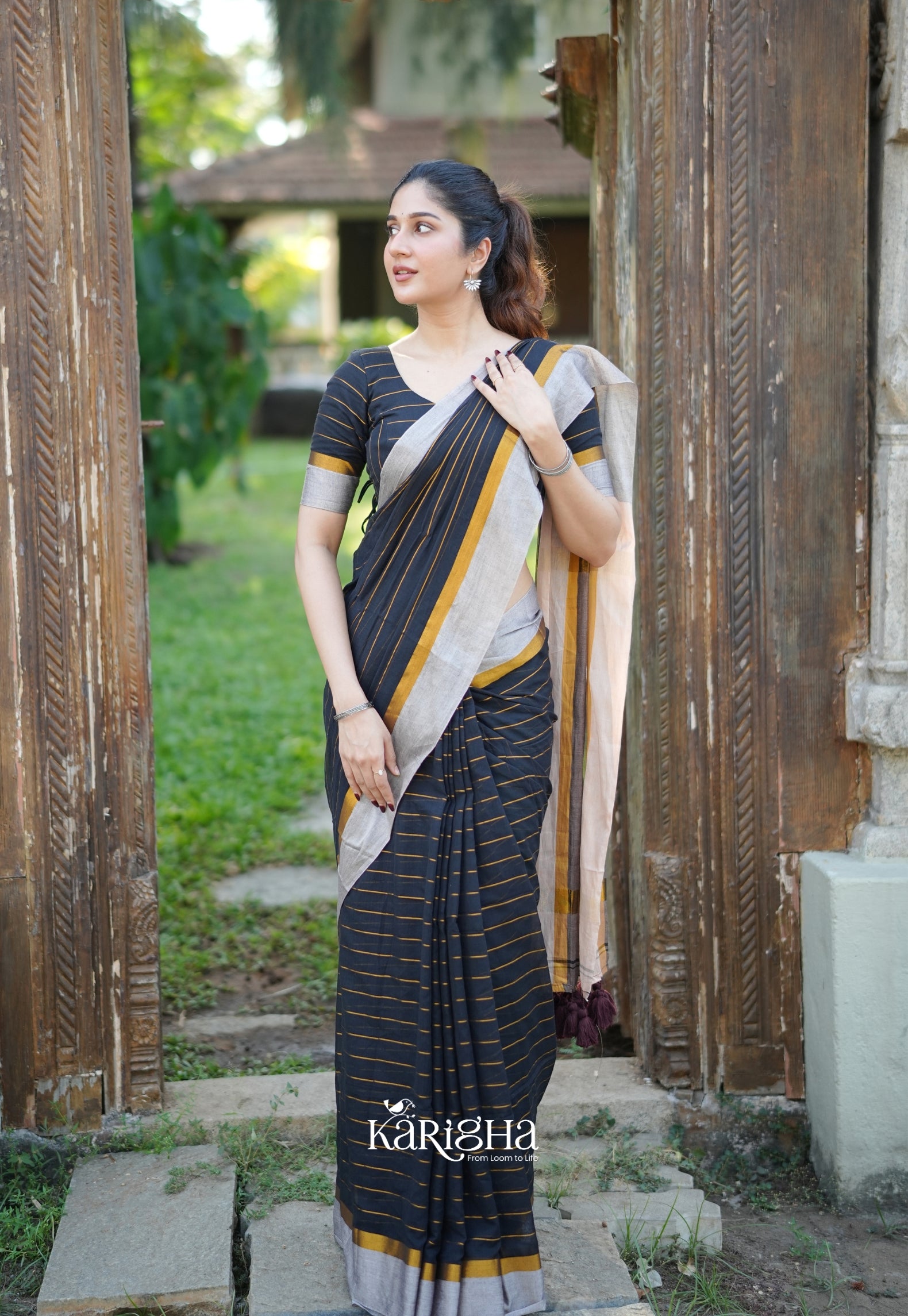 Twilight Glow Mul Cotton Saree
