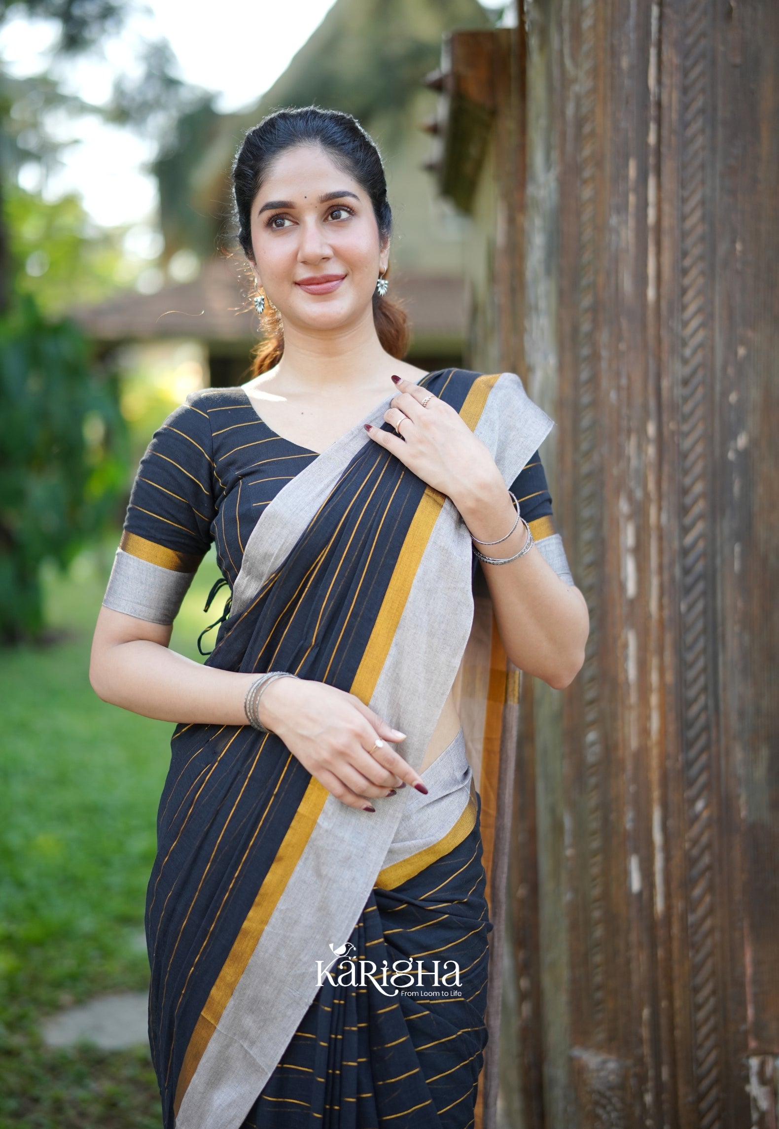 Twilight Glow Mul Cotton Saree