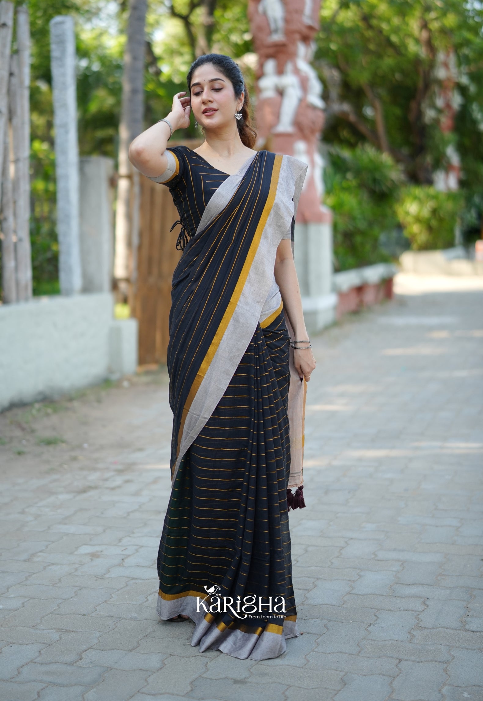 Twilight Glow Mul Cotton Saree