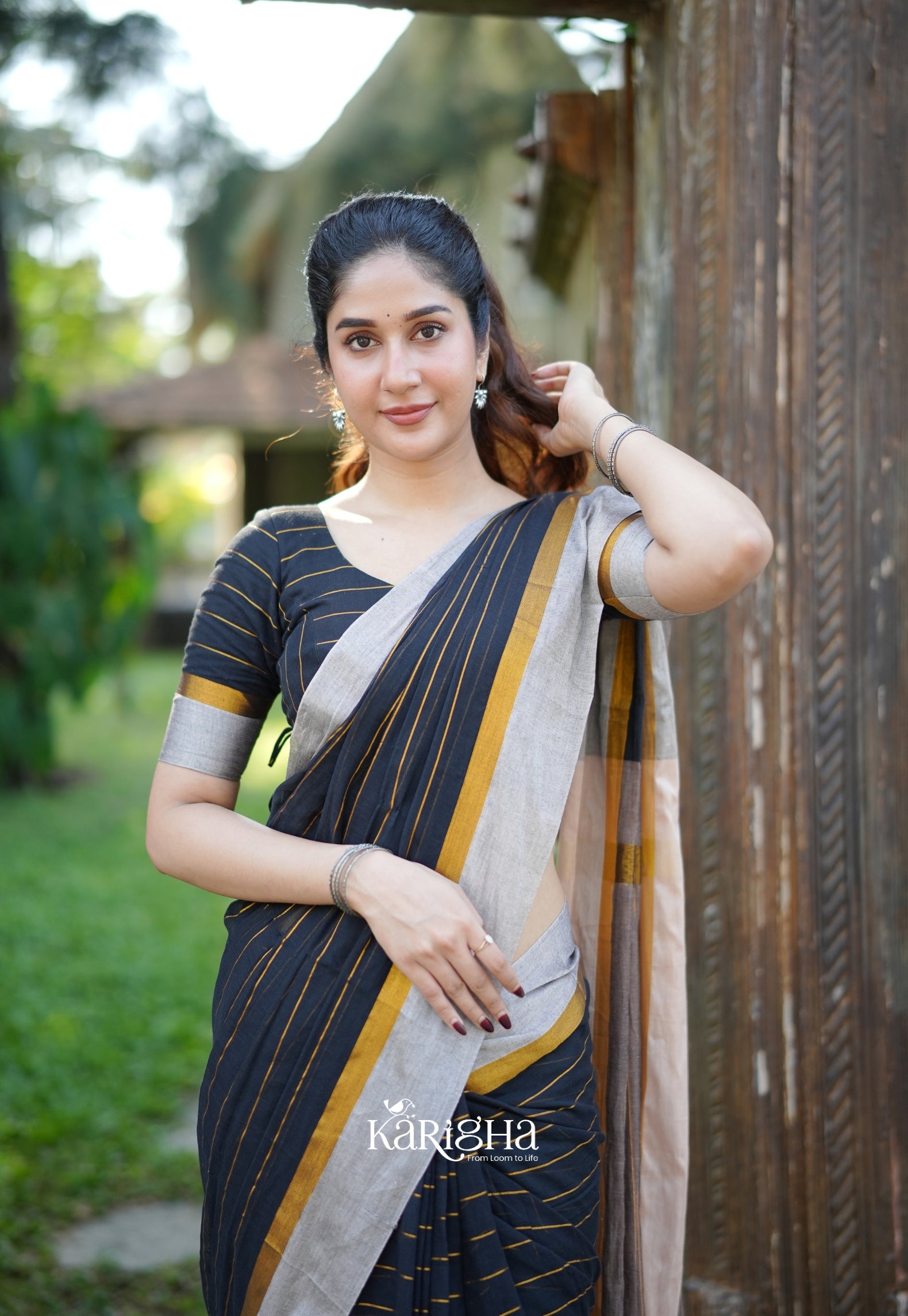 Twilight Glow Mul Cotton Saree