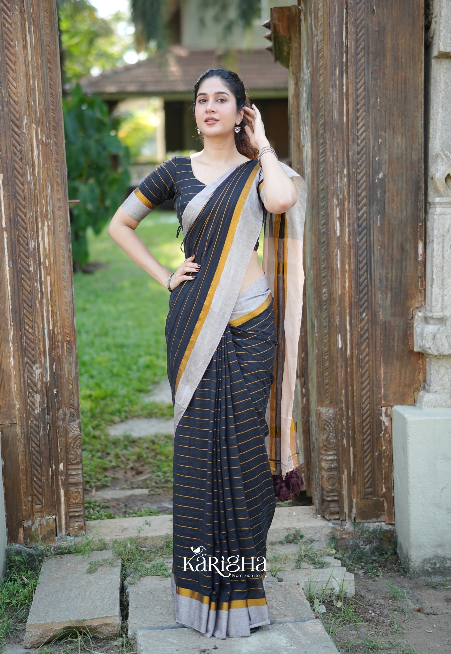 Twilight Glow Mul Cotton Saree