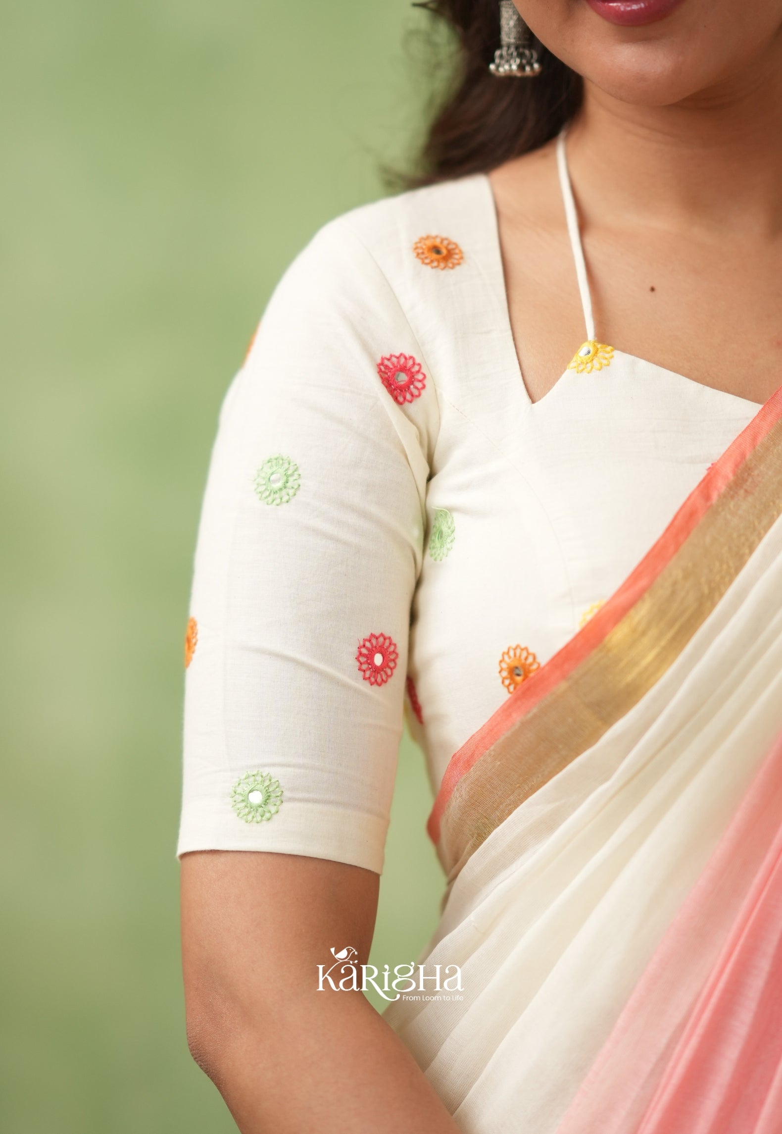 Pastel Mul Cotton Saree – Soft Elegance