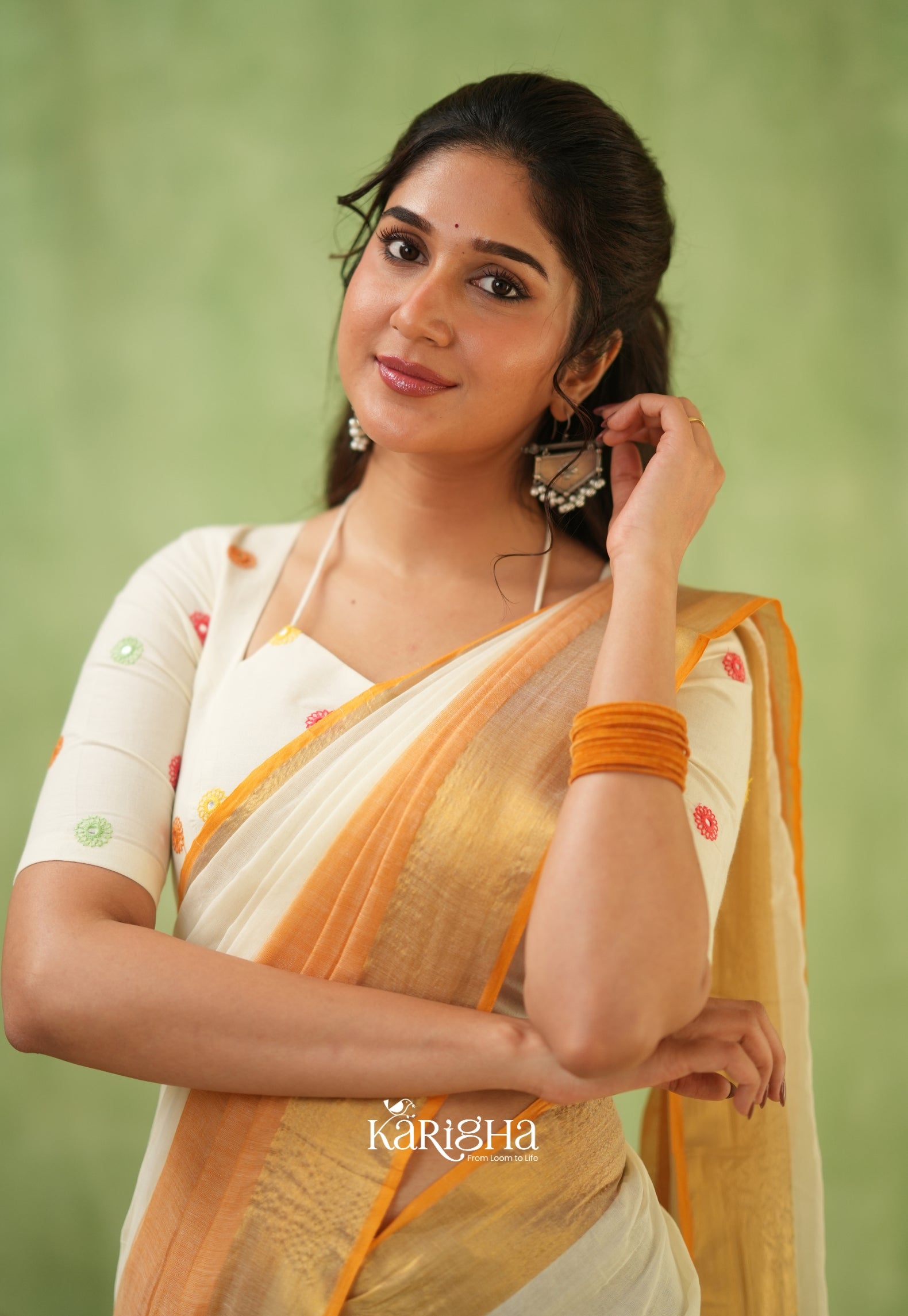 Pastel Mul Cotton Saree – Soft Elegance