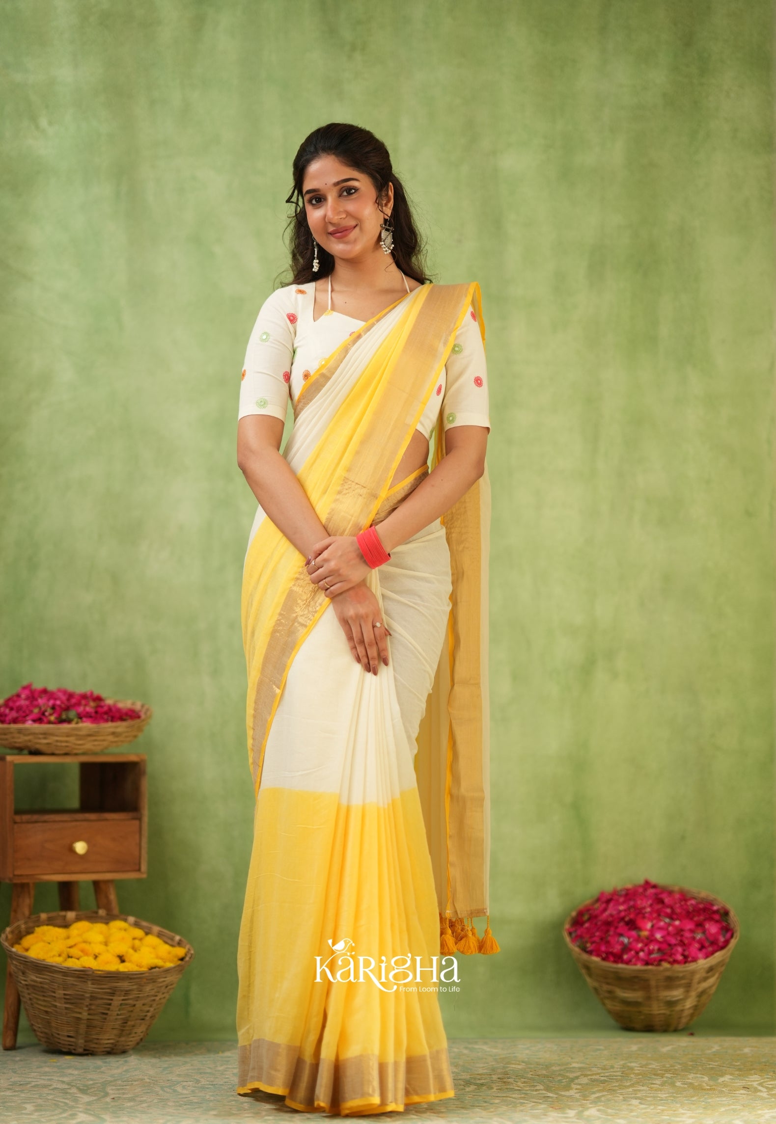 Pastel Mul Cotton Saree – Soft Elegance