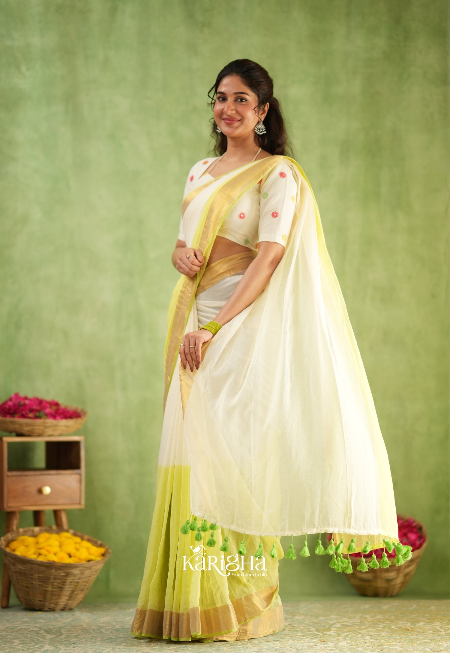 Pastel Mul Cotton Saree – Soft Elegance
