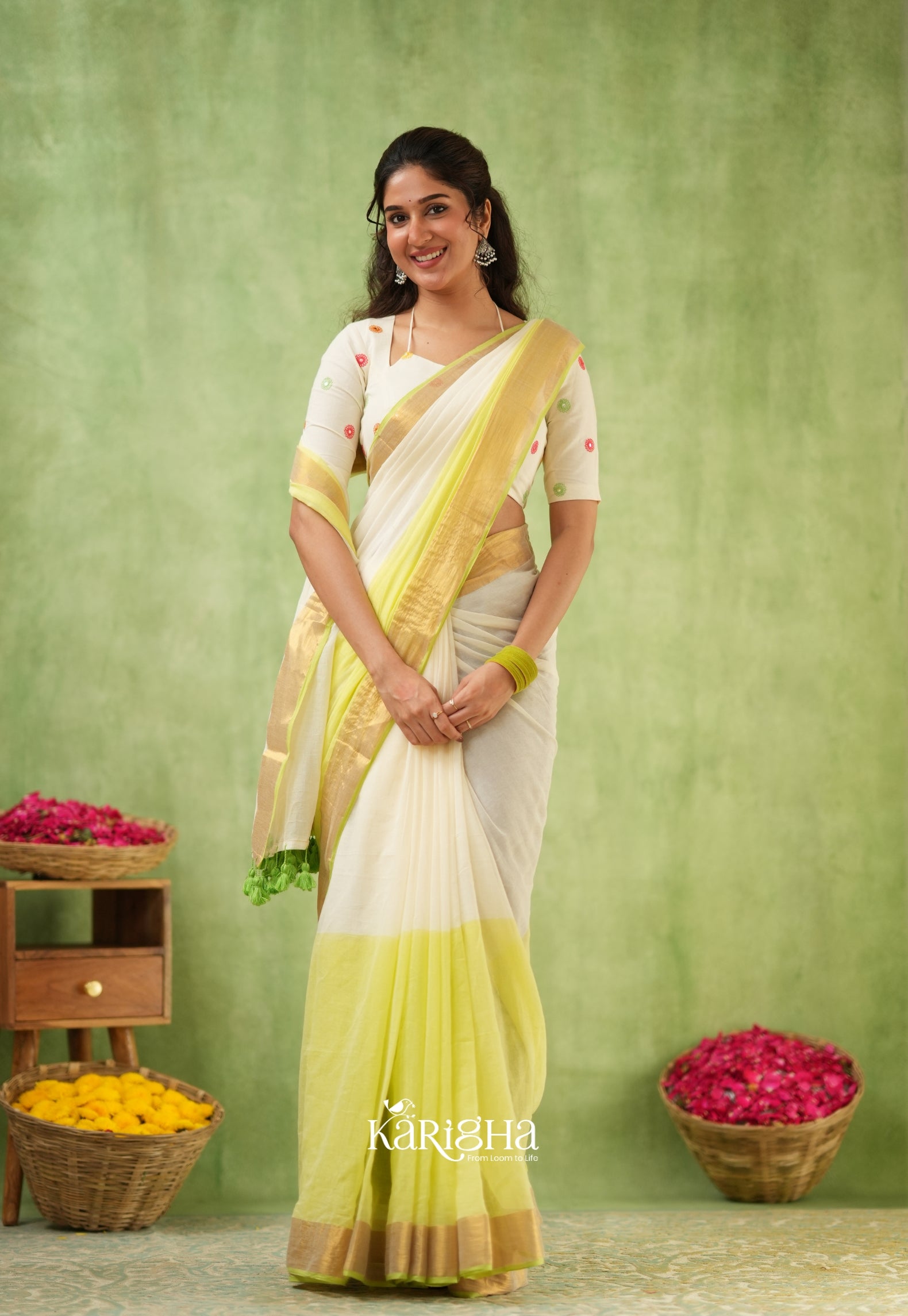 Pastel Mul Cotton Saree – Soft Elegance