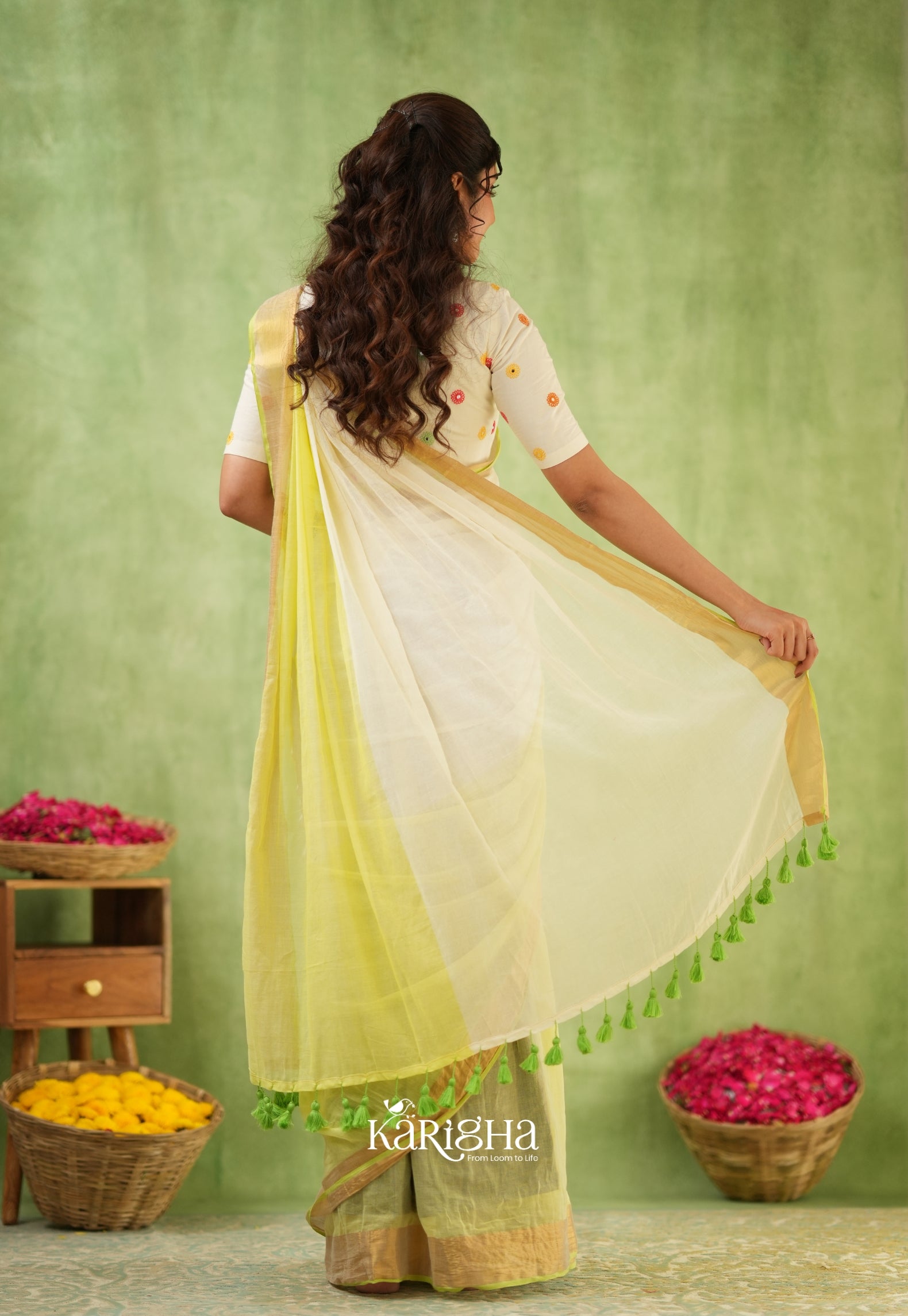 Pastel Mul Cotton Saree – Soft Elegance